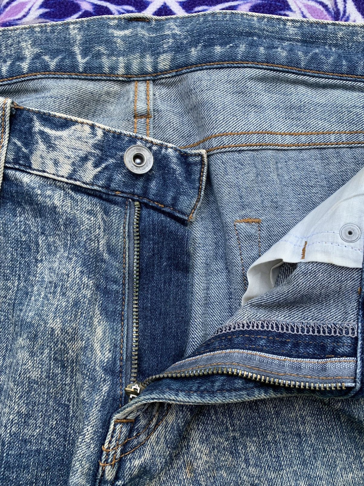 GU Gu Acid Wash Jeans Size US 35 - 4 Thumbnail
