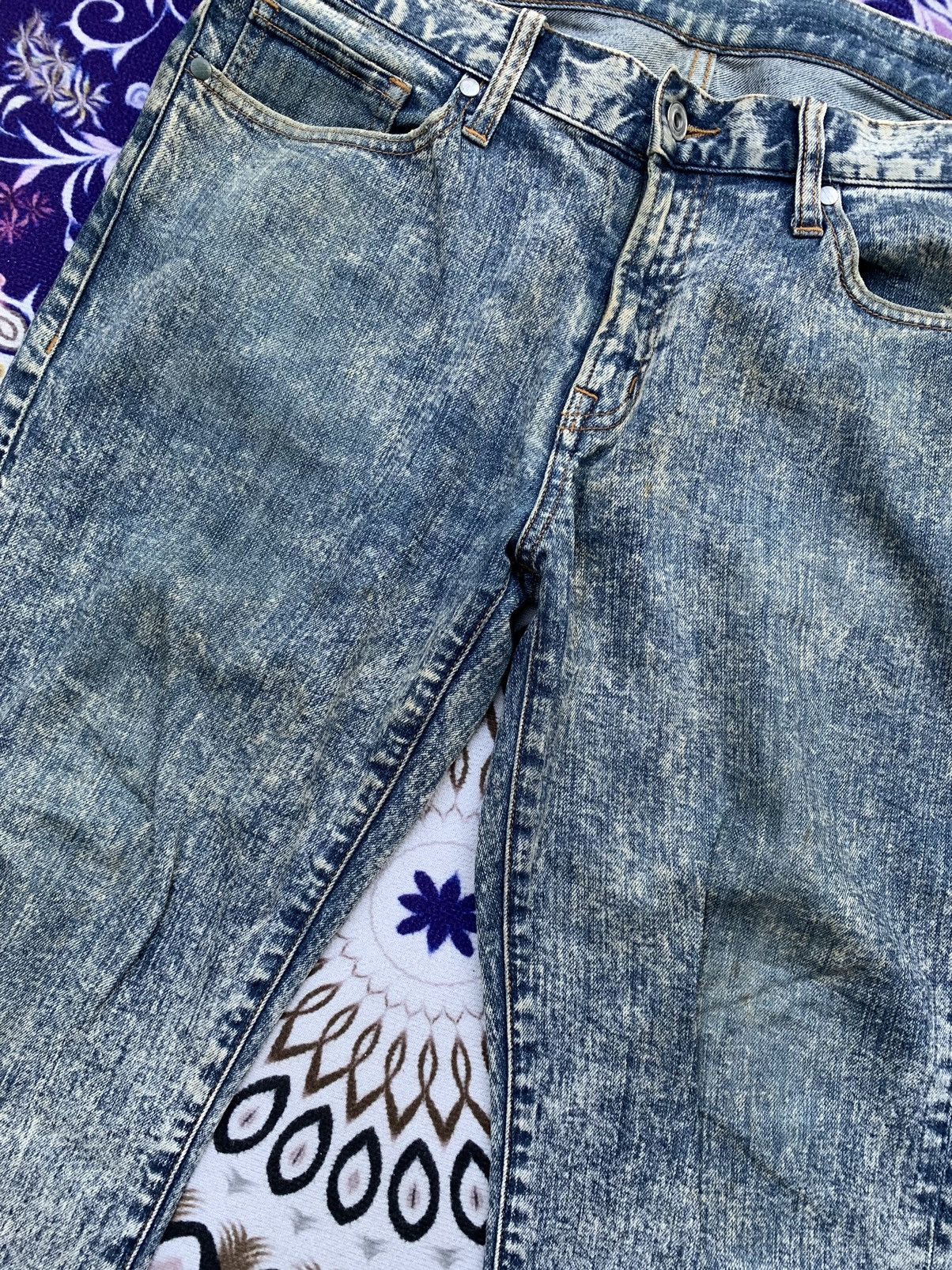 GU Gu Acid Wash Jeans Size US 35 - 3 Thumbnail