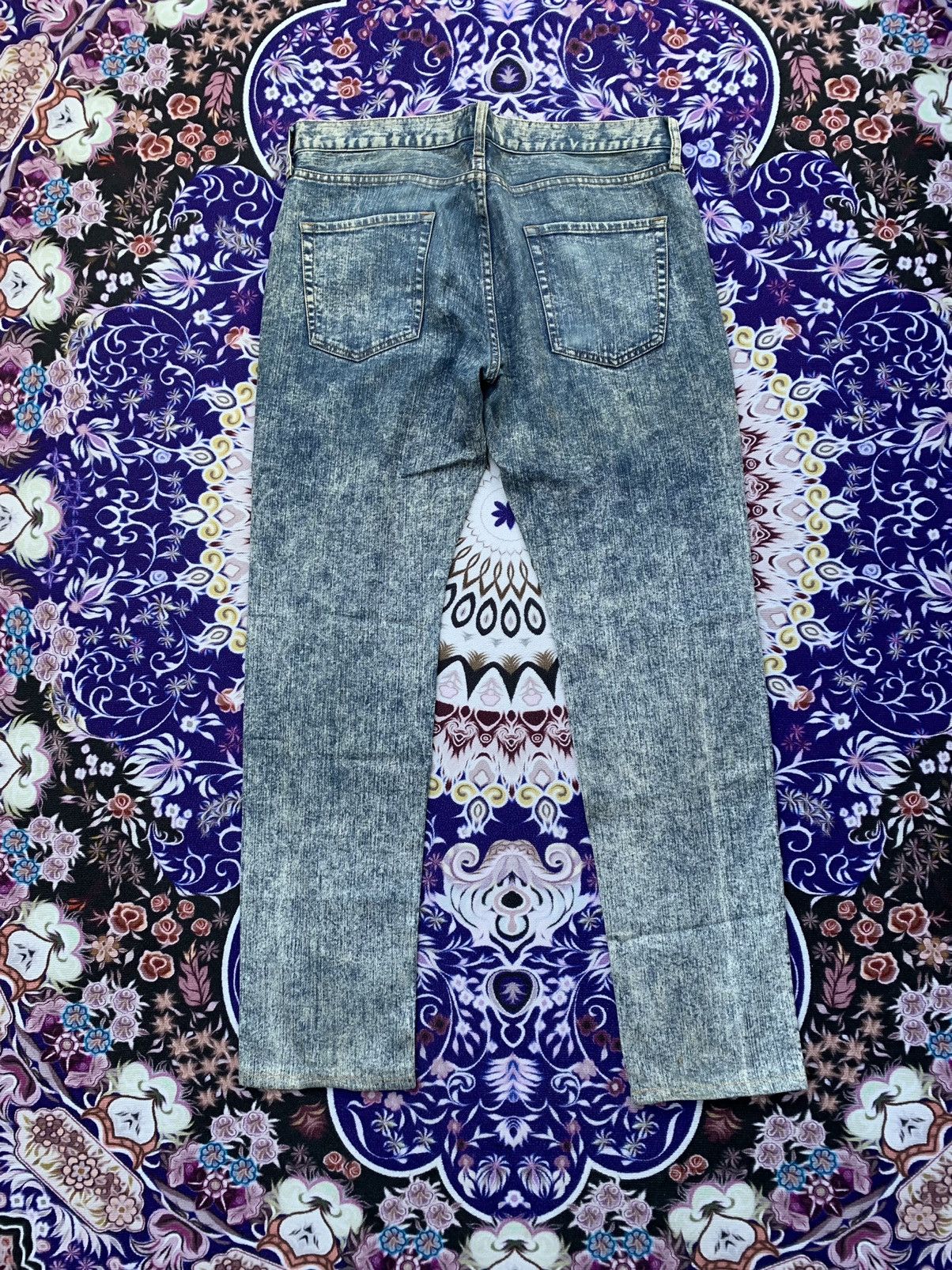 GU Gu Acid Wash Jeans Size US 35 - 6 Thumbnail