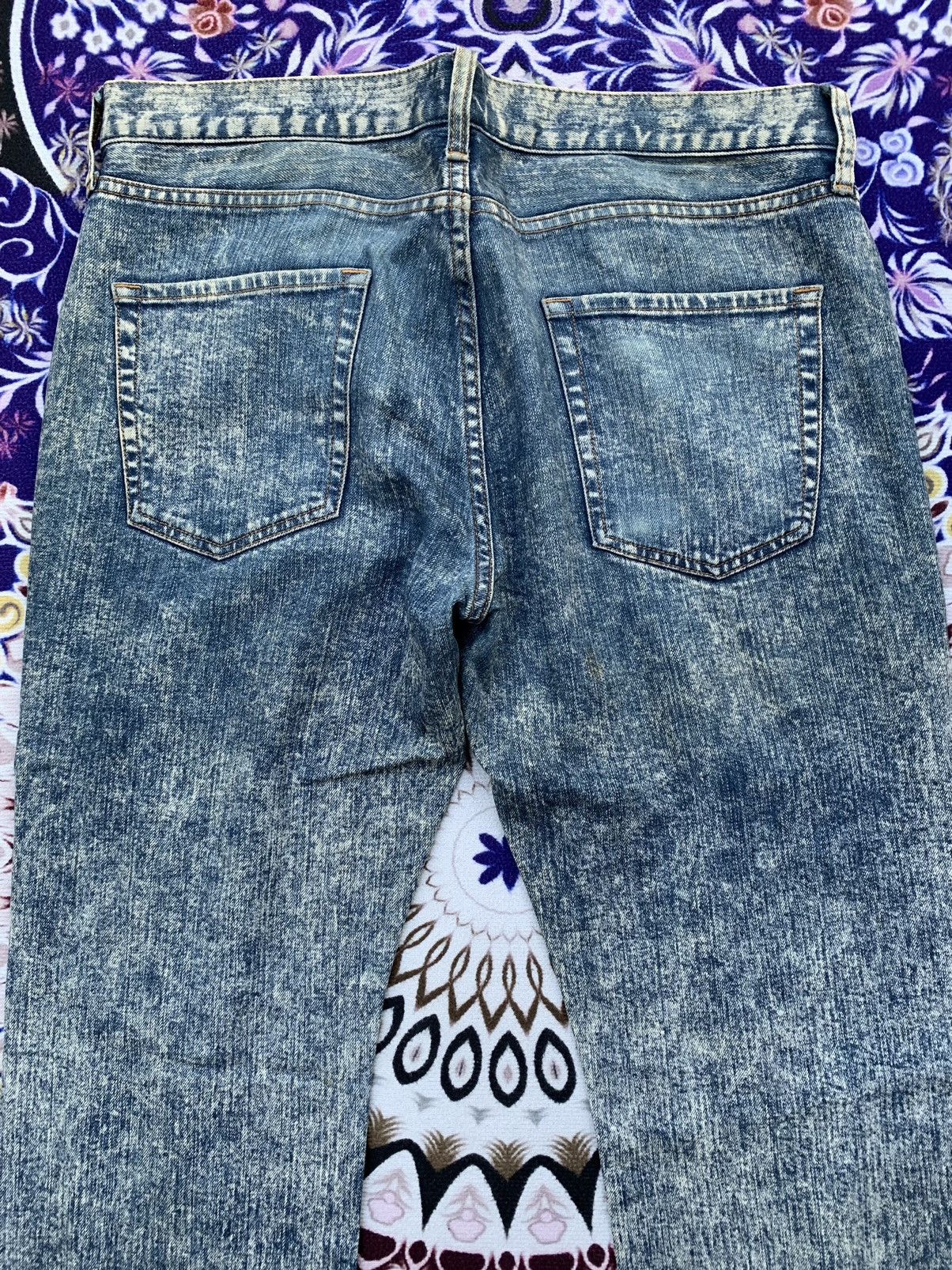 GU Gu Acid Wash Jeans Size US 35 - 7 Thumbnail