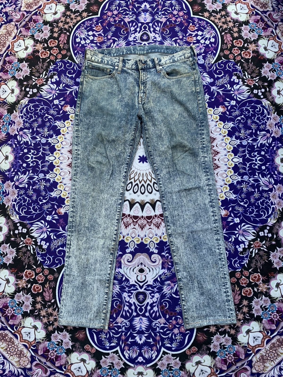 GU Gu Acid Wash Jeans Size US 35 - 1 Thumbnail