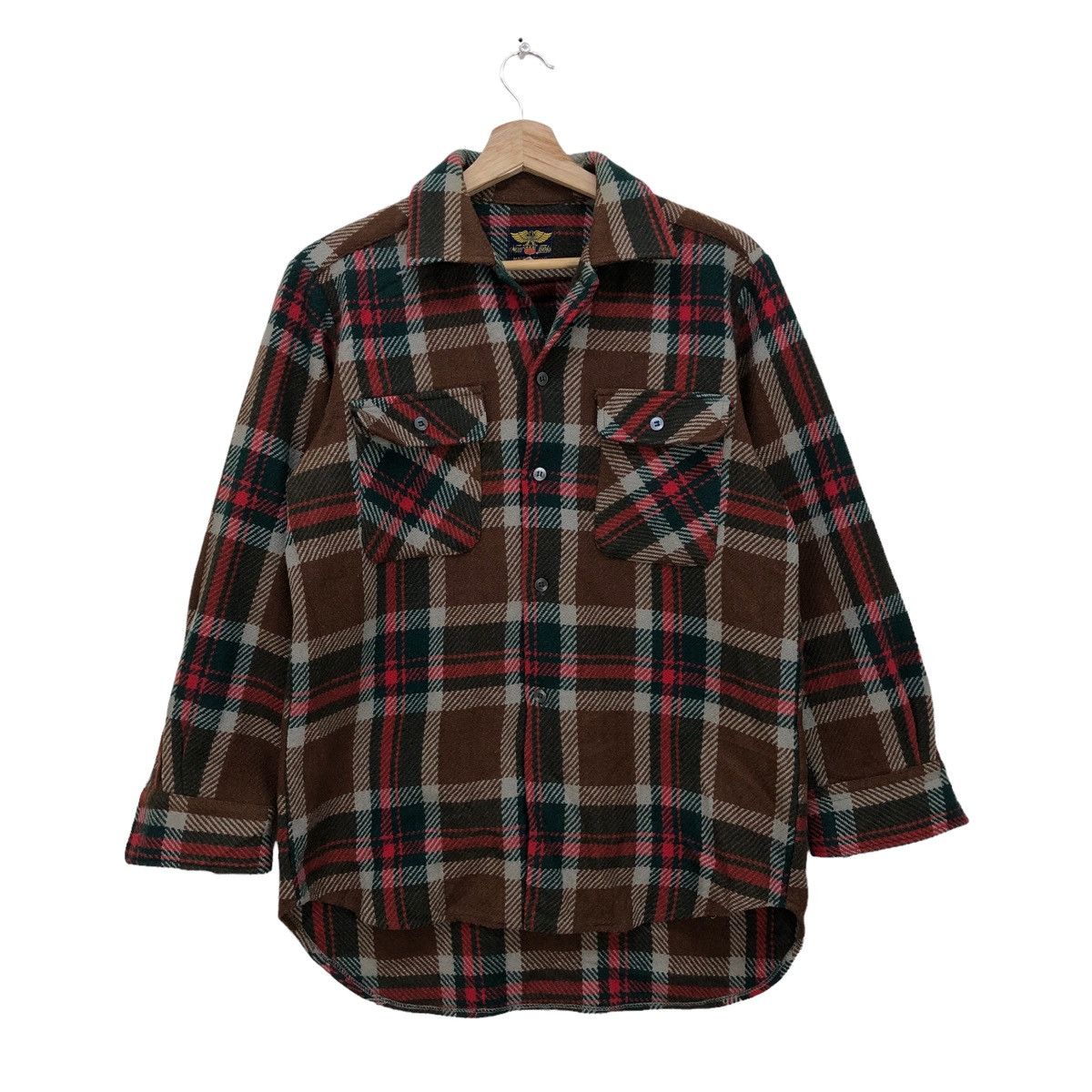Flannel Japanese Brand Long Sleeve Shirts Button Up Checkered Size US M / EU 48-50 / 2 - 1 Thumbnail