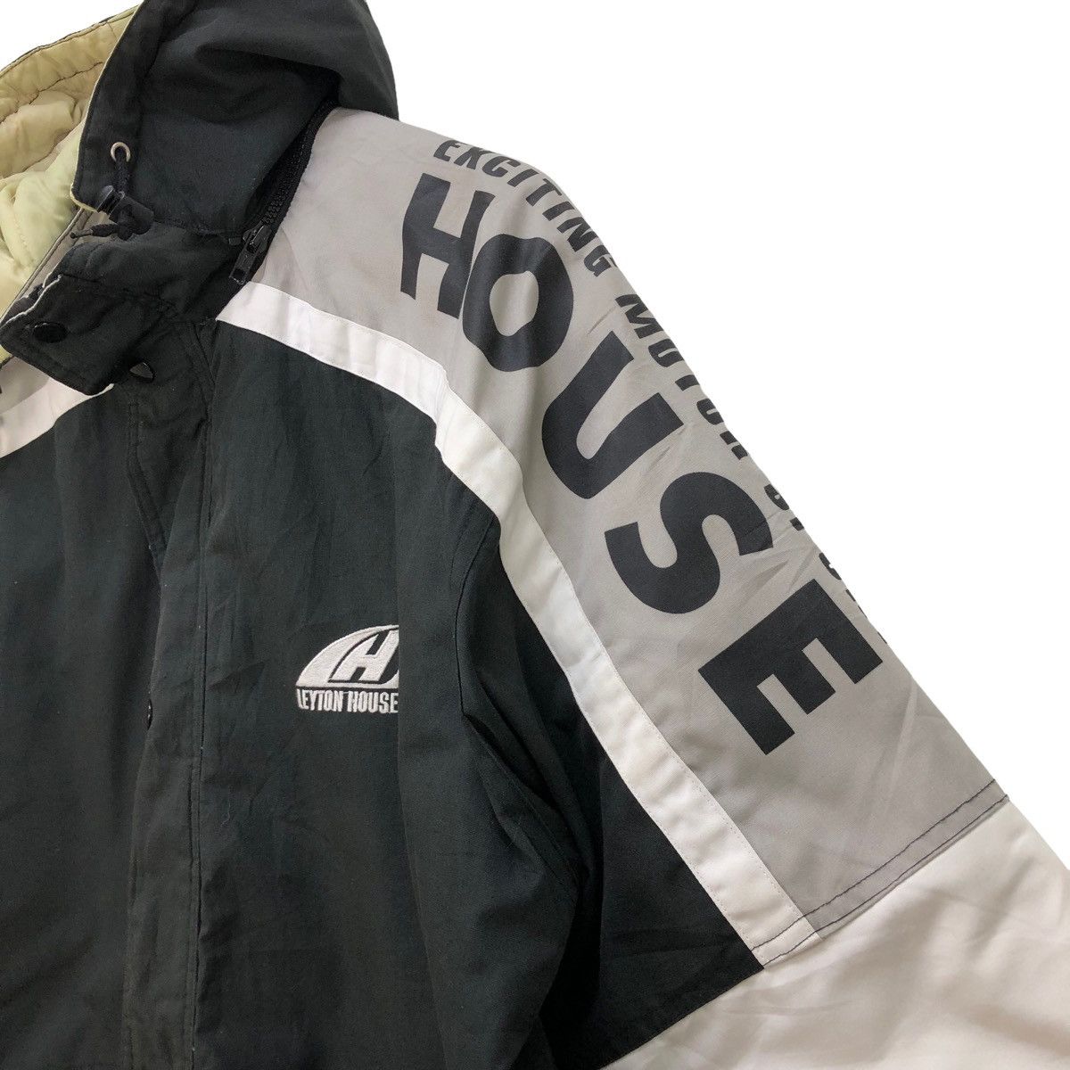 Formula 1 Vtg Leyton House Spellout Side Tape Removable Hooded Jacket Size US M / EU 48-50 / 2 - 3 Thumbnail