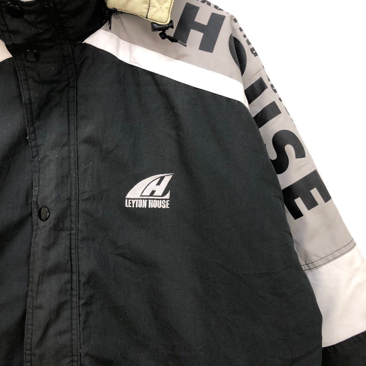 Formula 1 Vtg Leyton House Spellout Side Tape Removable Hooded Jacket Size US M / EU 48-50 / 2 - 5 Thumbnail