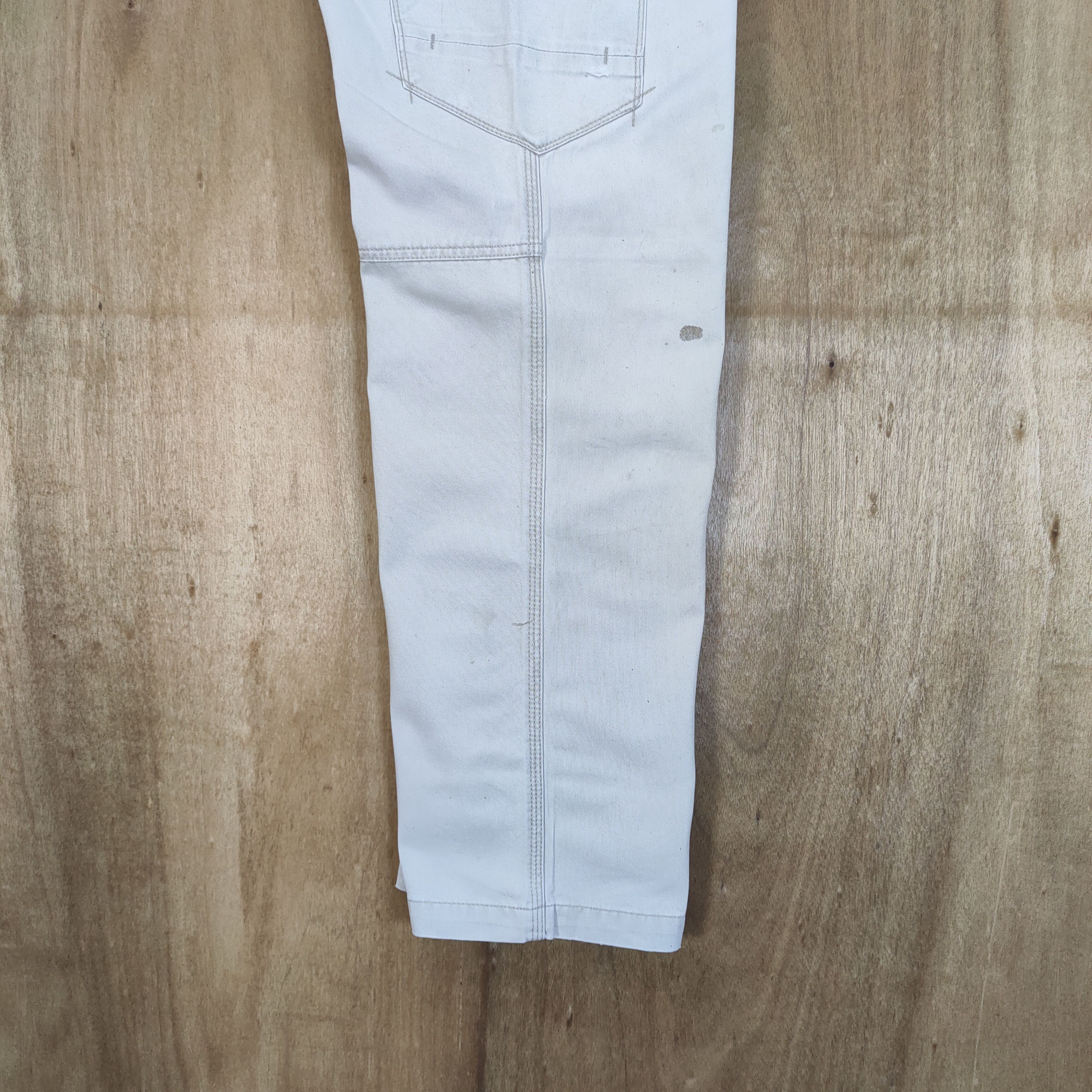Japanese Brand VINTAGE EVENRIVER FADED WHITE YELLOW CARGO PANTS Size US 29 - 12 Thumbnail