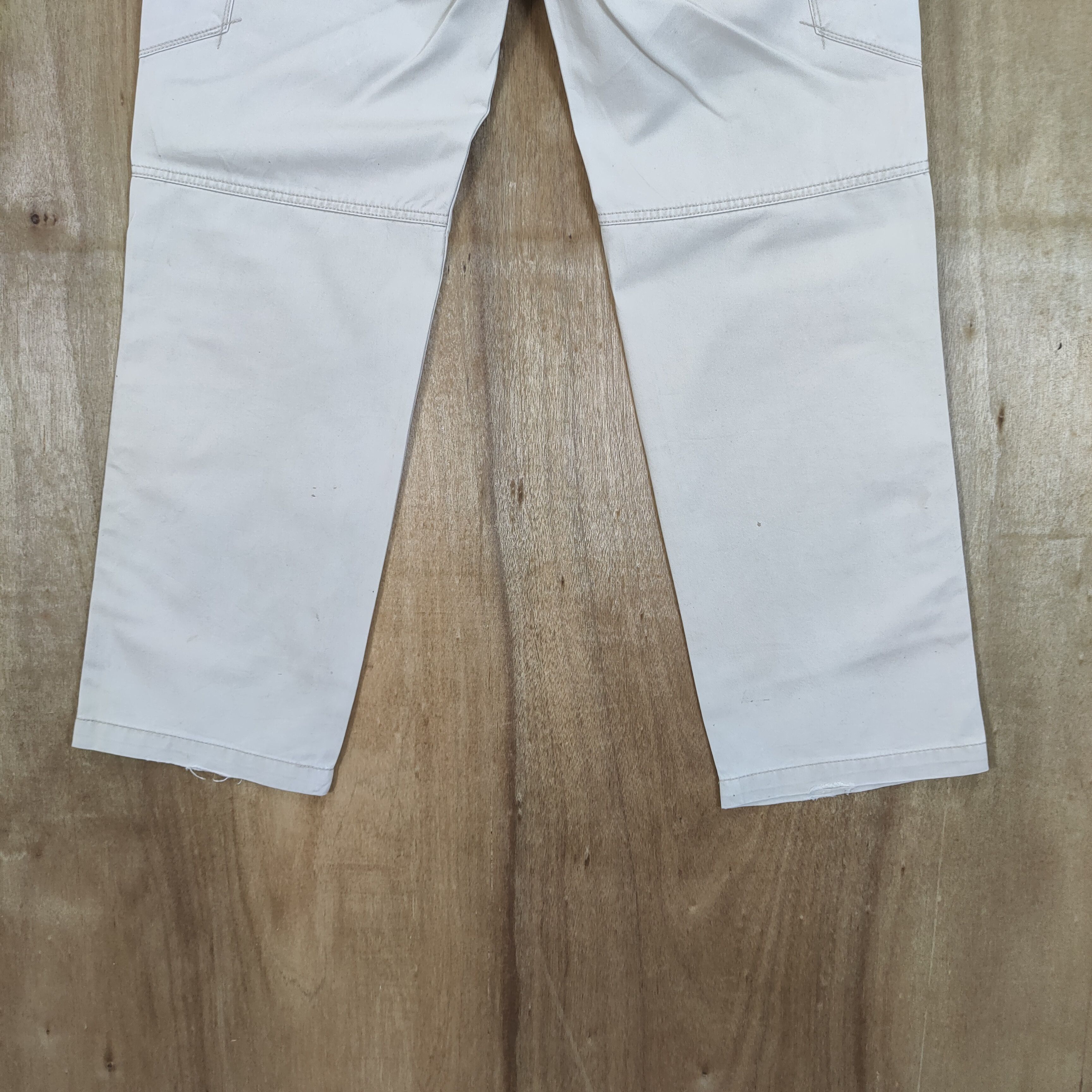 Japanese Brand VINTAGE EVENRIVER FADED WHITE YELLOW CARGO PANTS Size US 29 - 10 Thumbnail