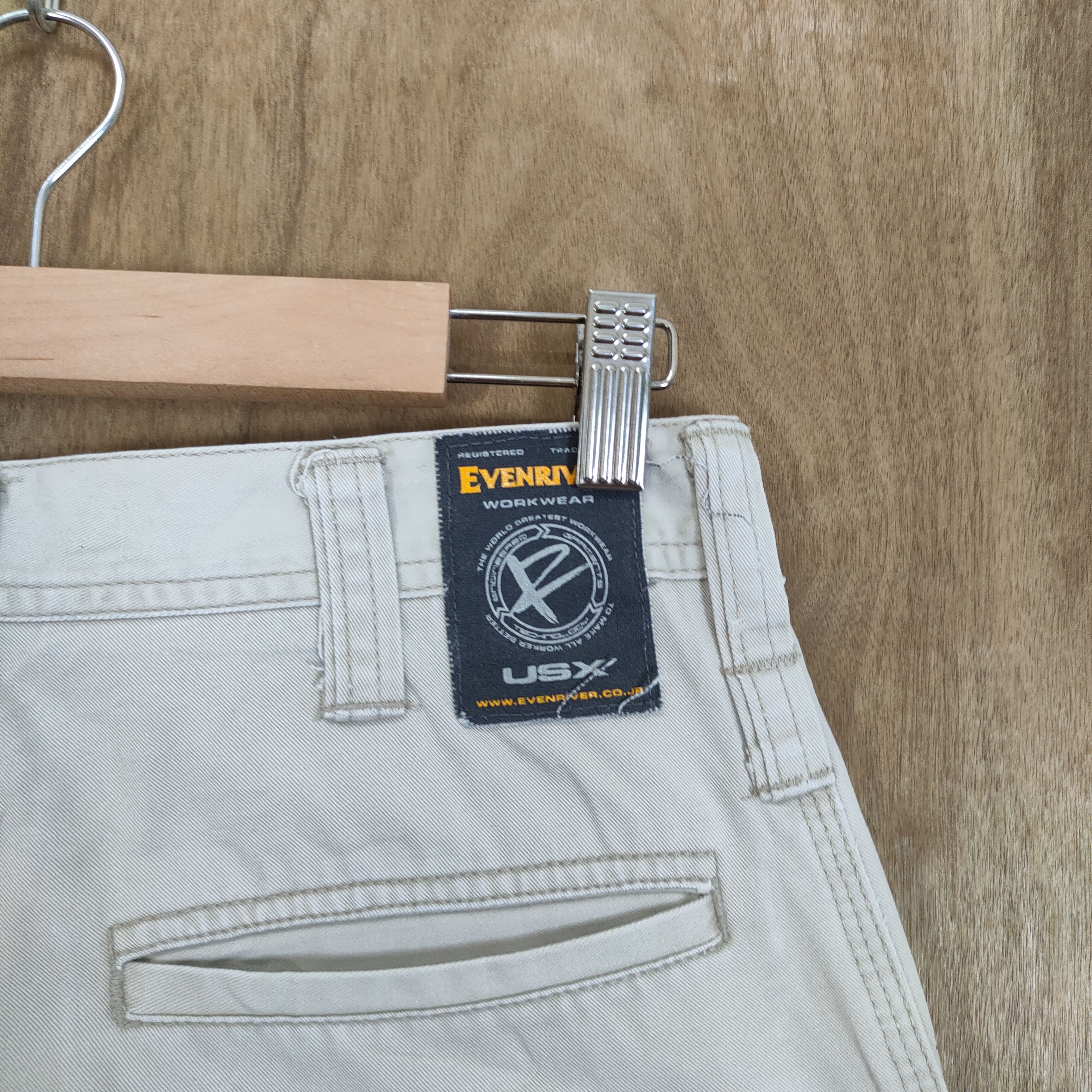 Japanese Brand VINTAGE EVENRIVER FADED WHITE YELLOW CARGO PANTS Size US 29 - 13 Thumbnail