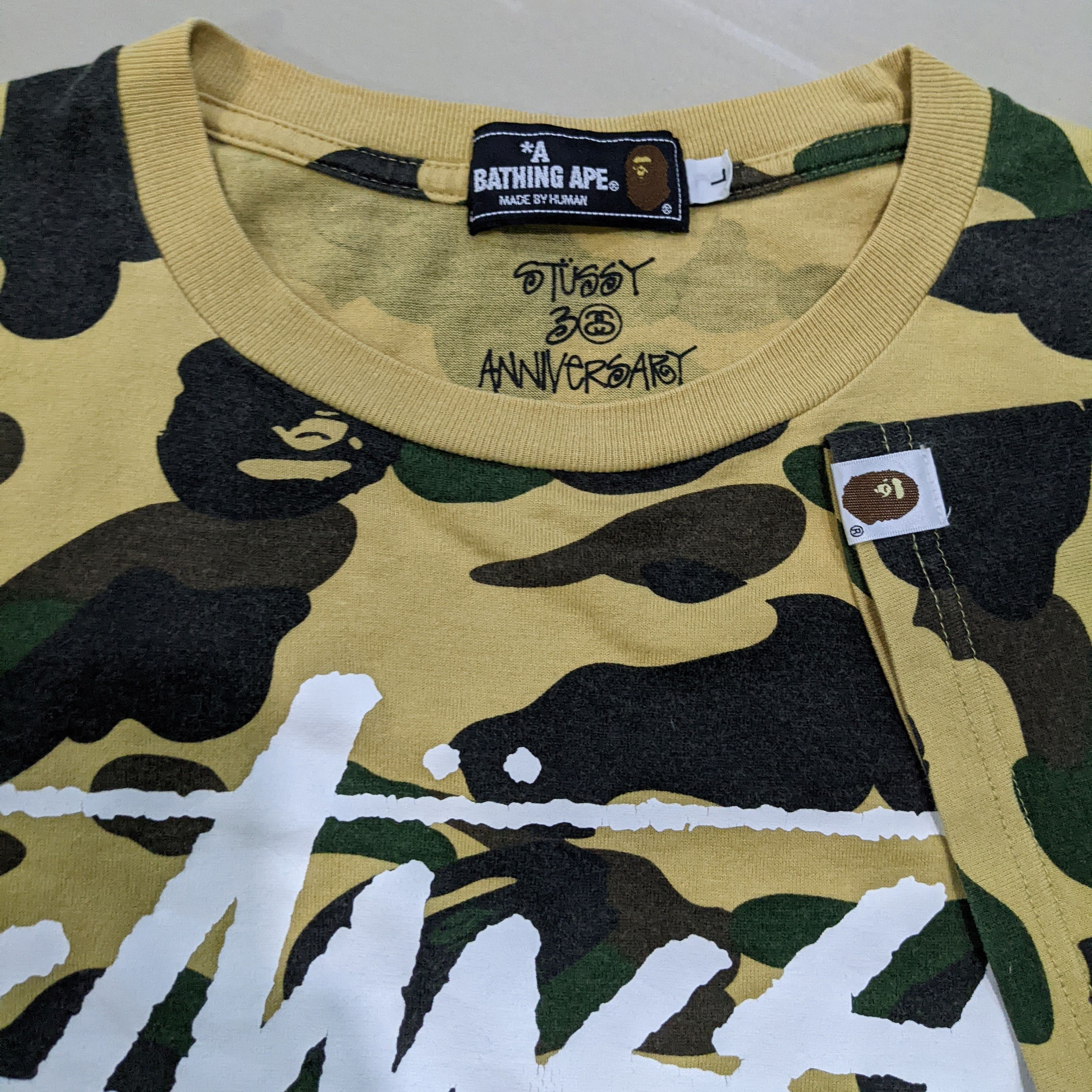 Bape × Stussy Bape x Stussy 30th Anniversary 1st Camo Tee Size US L / EU 52-54 / 3 - 4 Thumbnail