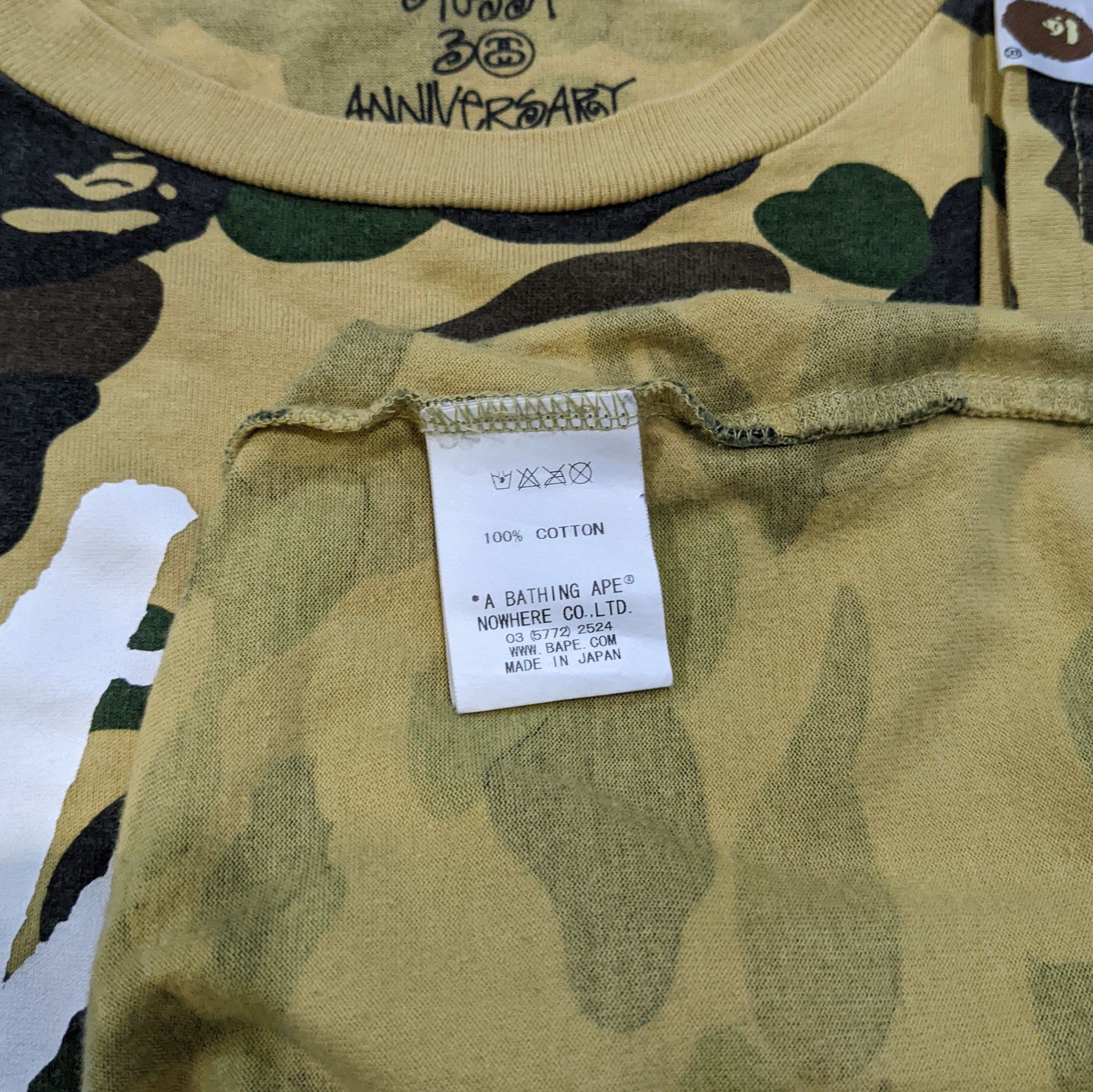 Bape × Stussy Bape x Stussy 30th Anniversary 1st Camo Tee Size US L / EU 52-54 / 3 - 6 Thumbnail