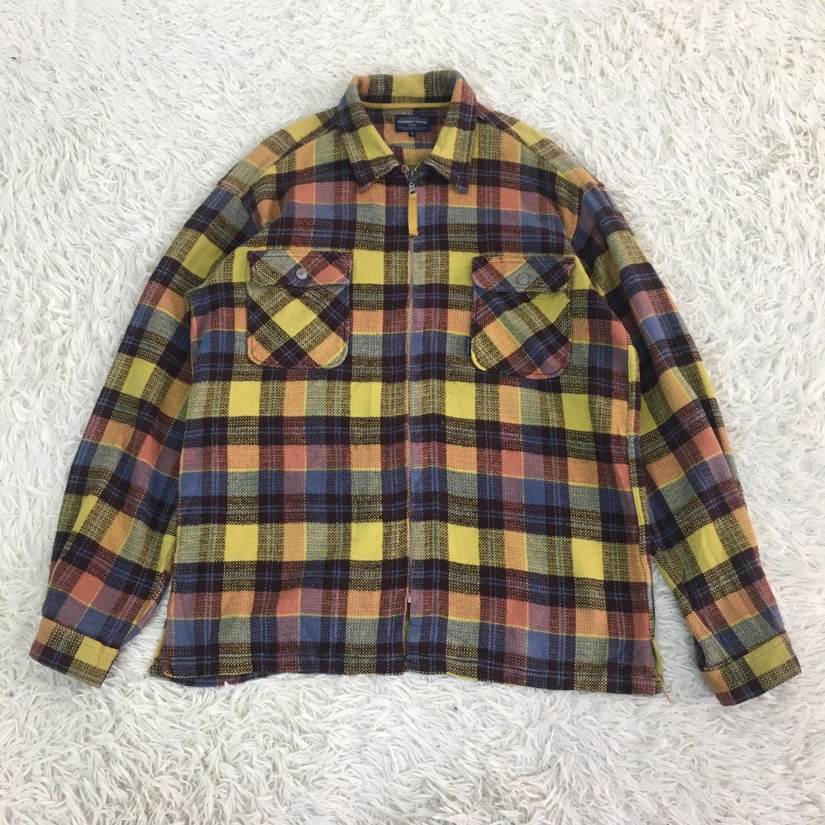 Japanese Brand Kearney House Checked Colorway Coach Jacket Size US L / EU 52-54 / 3 - 6 Thumbnail