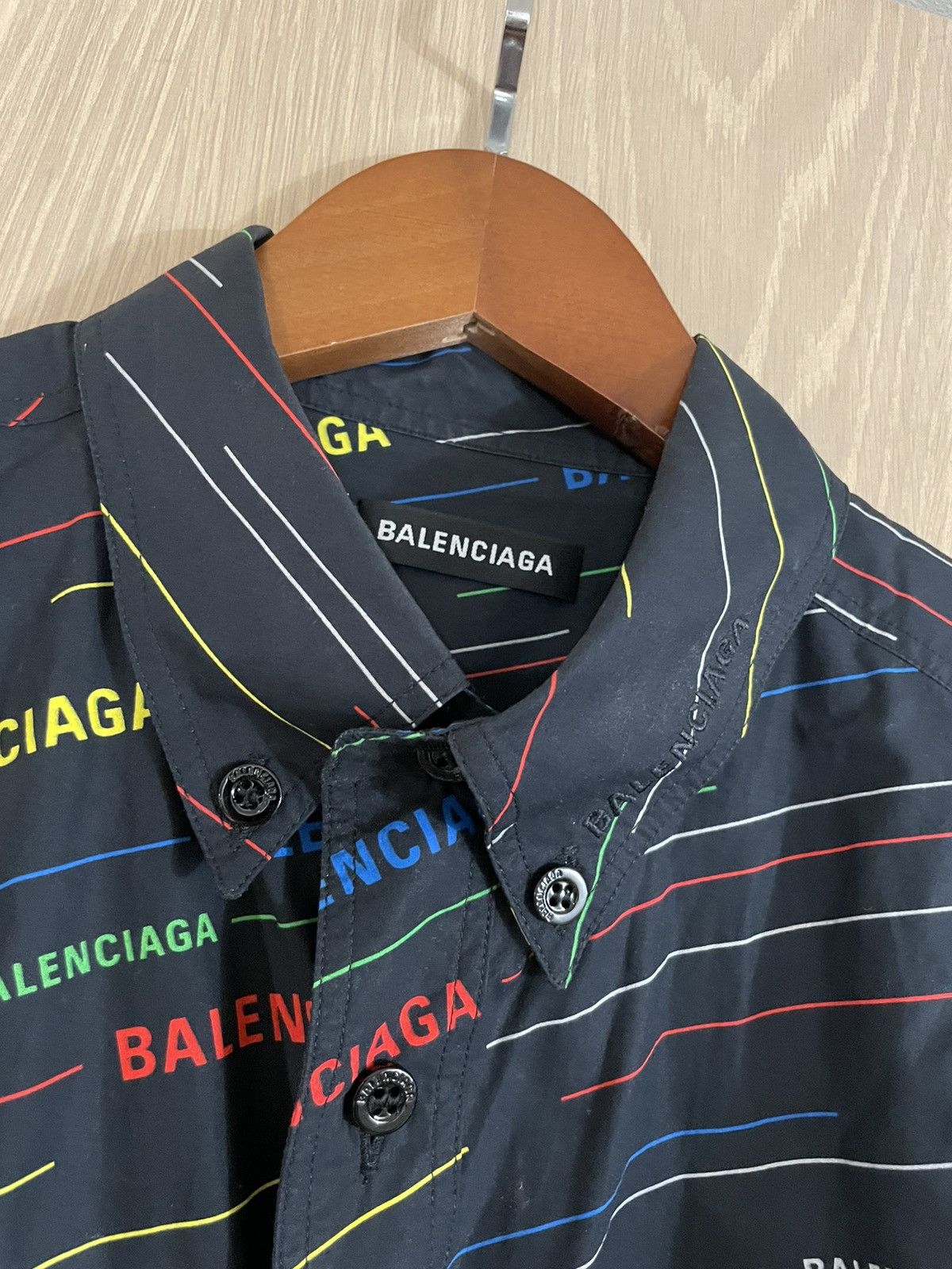 Balenciaga rainbow logo shirt