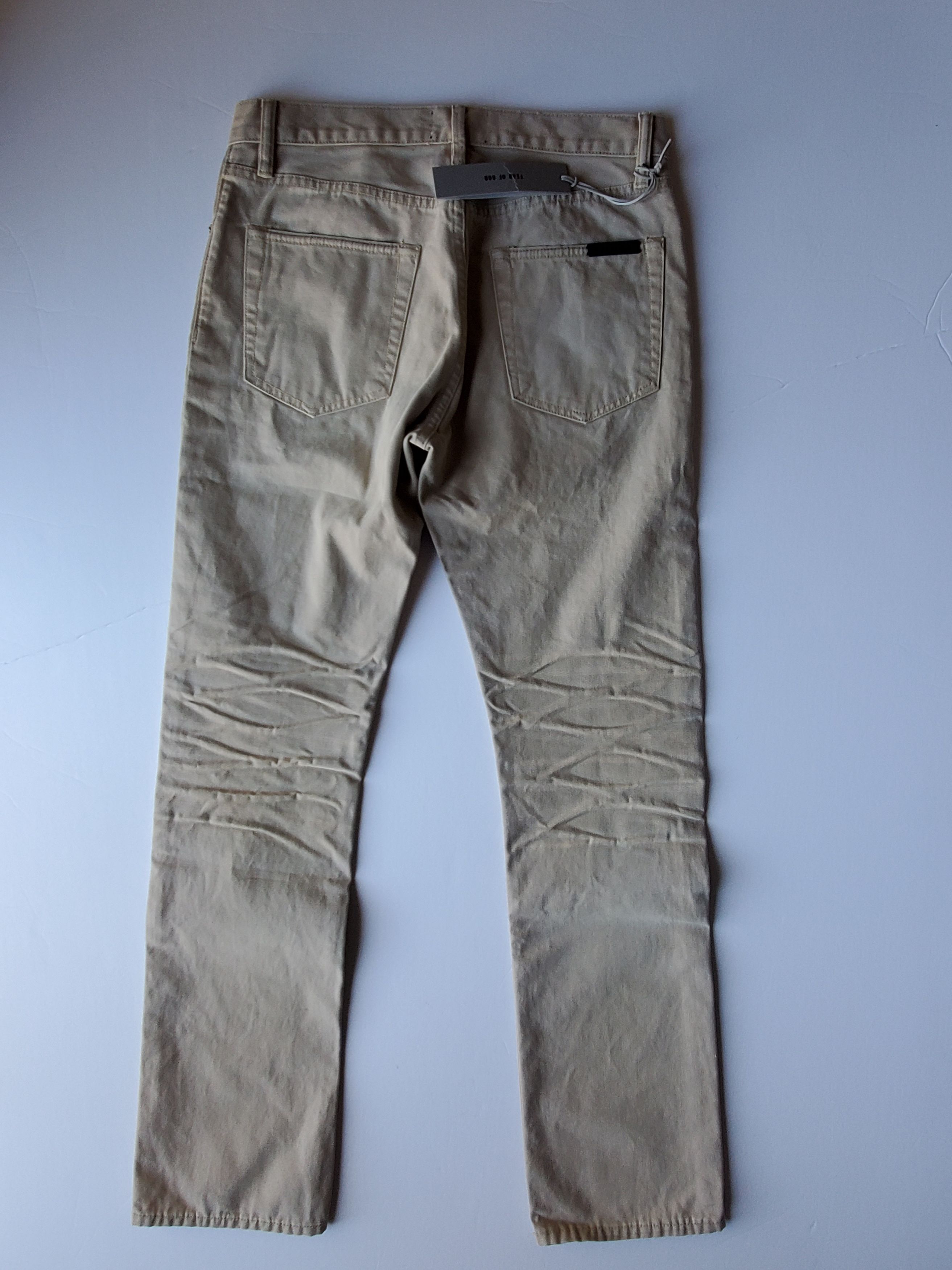 image of New Fear Of God 7Th Collection Canvas 5 Pocket Pants in Khaki, Men's (Size 31)