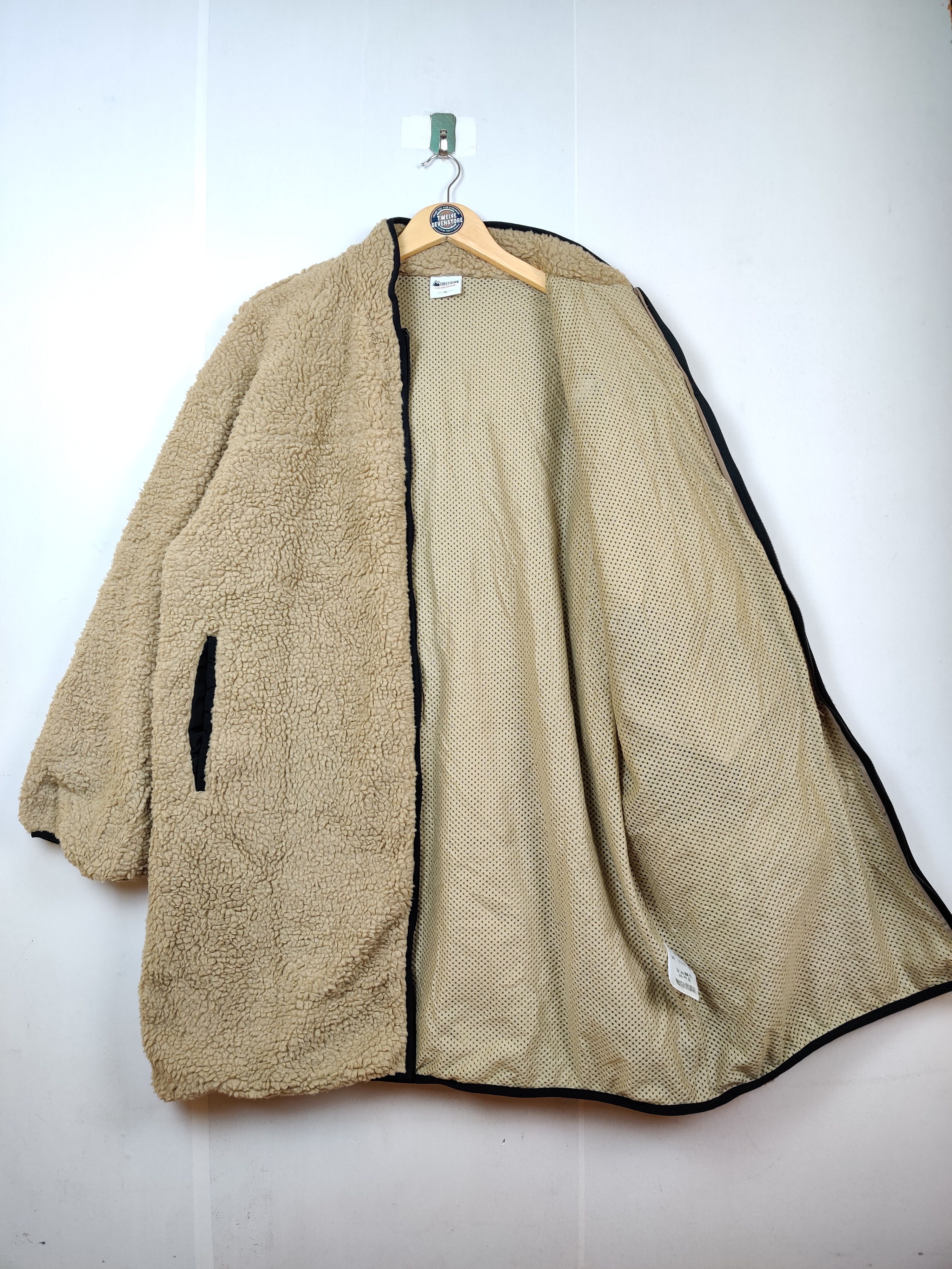 Japanese Brand Vintage First Down Sherpa Oversized Jacket Size US XXL / EU 58 / 5 - 9 Thumbnail