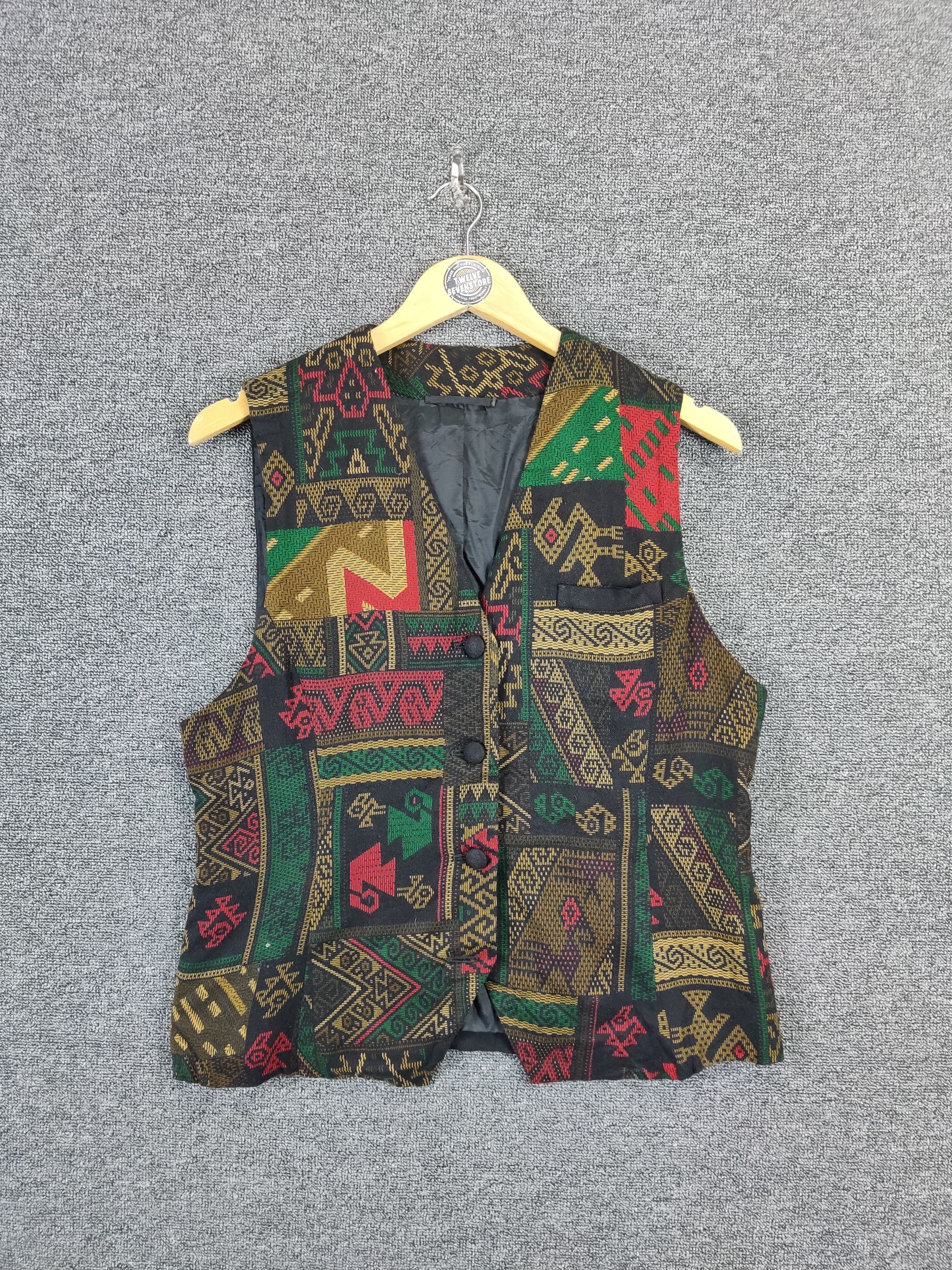 Vintage Vintage Unbrand Motif Abstract Vest Nice Design Size US M / EU 48-50 / 2 - 1 Thumbnail