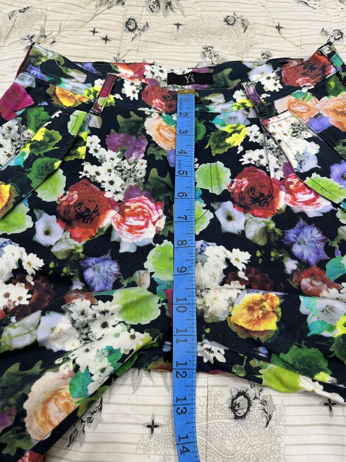 Yohji Yamamoto (Fff). YOHJI YAMAMOTO YS HYPEBEAST DOUBLE KNEE FLORAL PANTS Size 29" - 17 Thumbnail