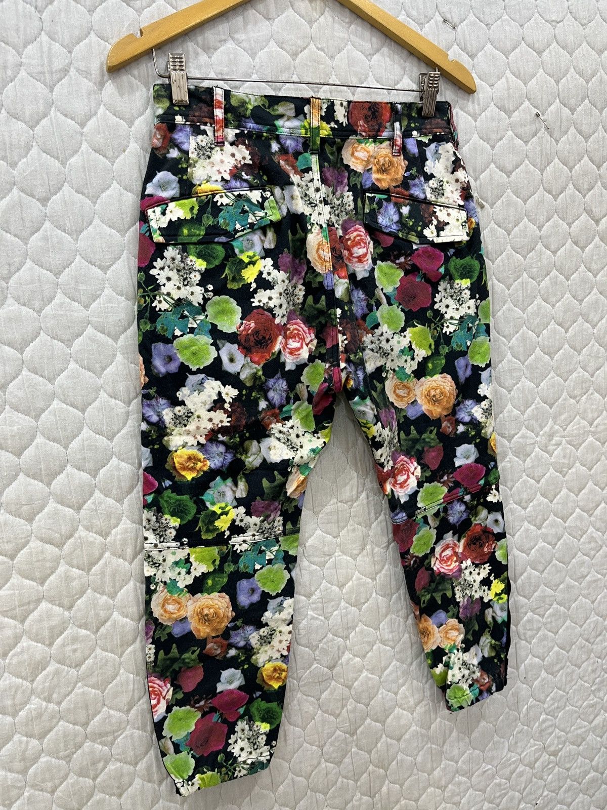 Yohji Yamamoto (Fff). YOHJI YAMAMOTO YS HYPEBEAST DOUBLE KNEE FLORAL PANTS Size 29" - 6 Thumbnail
