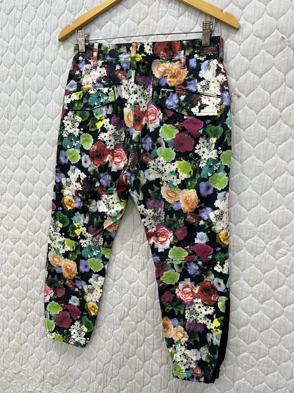 Yohji Yamamoto (Fff). YOHJI YAMAMOTO YS HYPEBEAST DOUBLE KNEE FLORAL PANTS Size 29" - 4 Thumbnail