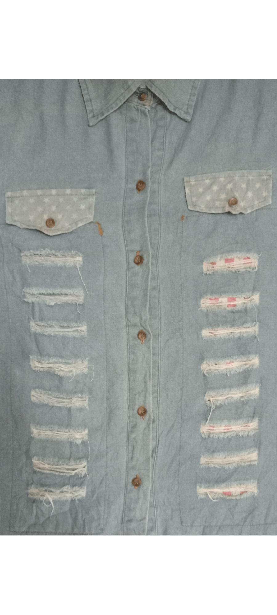 Japanese Brand Vintage Japanese Brand Distressed Shirt Button Up Size US M / EU 48-50 / 2 - 4 Thumbnail