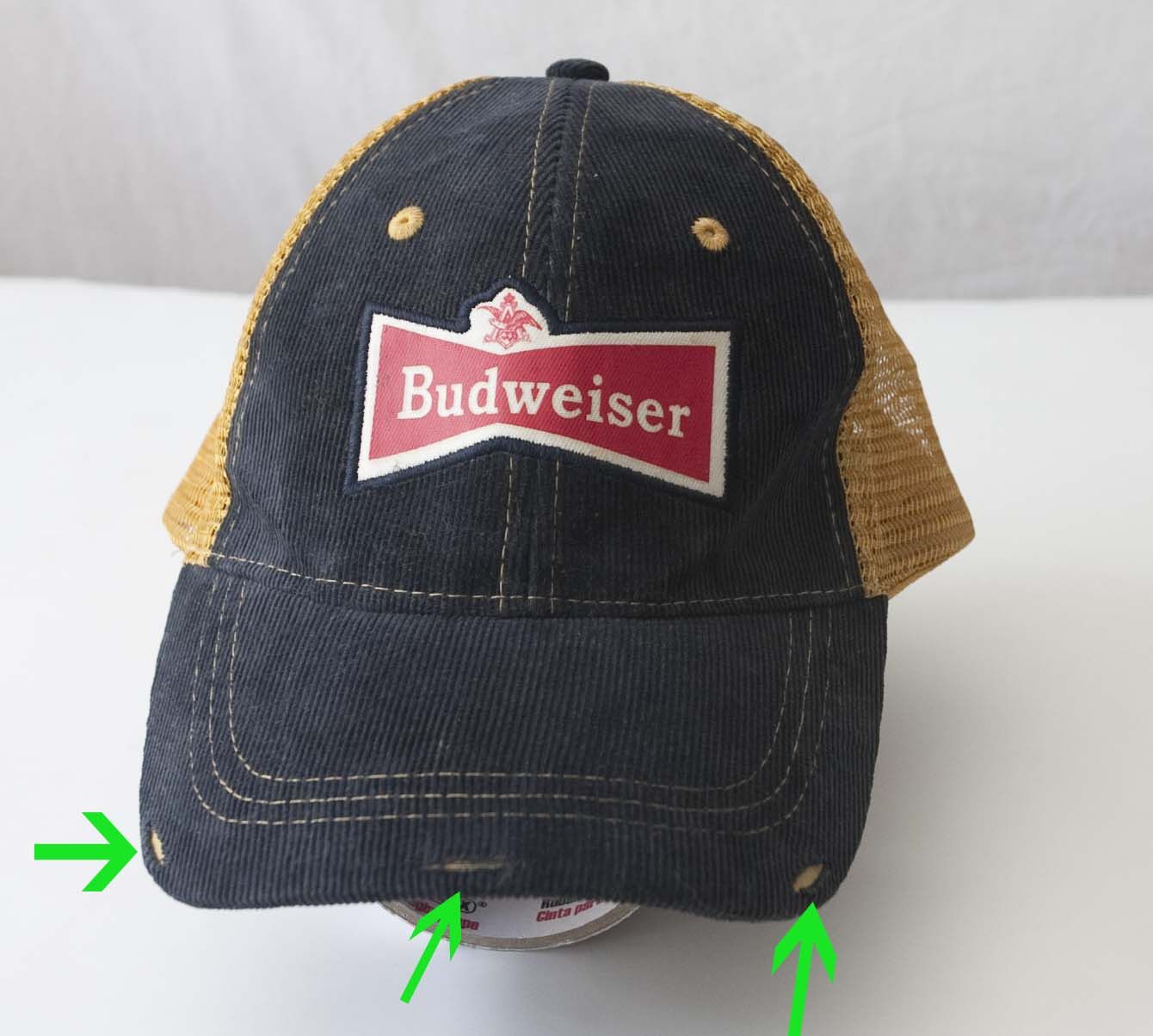 Budweiser Budweiser Beer Cap Corduroy Mesh Snapback Size ONE SIZE - 2 Thumbnail