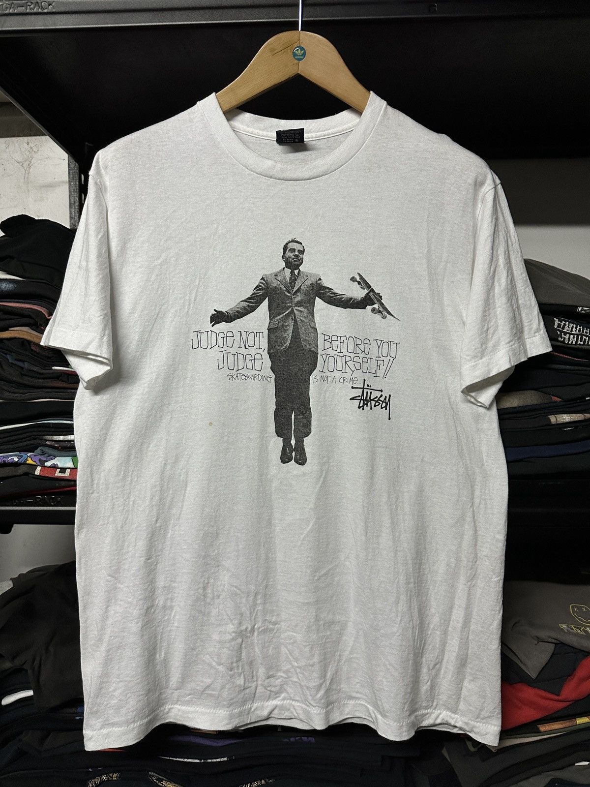 Stussy Vintage 90s Stussy Archives Skateboard Single Stitch Tee Size US L / EU 52-54 / 3 - 1 Thumbnail