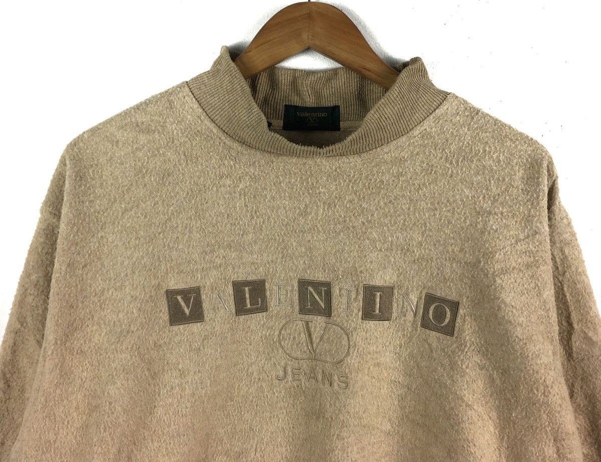 Valentino VALENTINO JEANS BIG LOGO EMBROIDERY FLEECE SWEATSHIRT Size US L / EU 52-54 / 3 - 3 Thumbnail