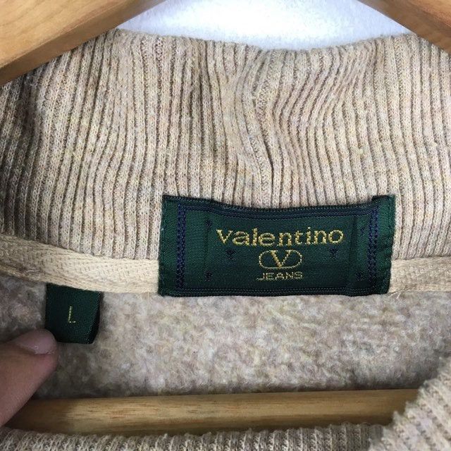Valentino VALENTINO JEANS BIG LOGO EMBROIDERY FLEECE SWEATSHIRT Size US L / EU 52-54 / 3 - 4 Thumbnail