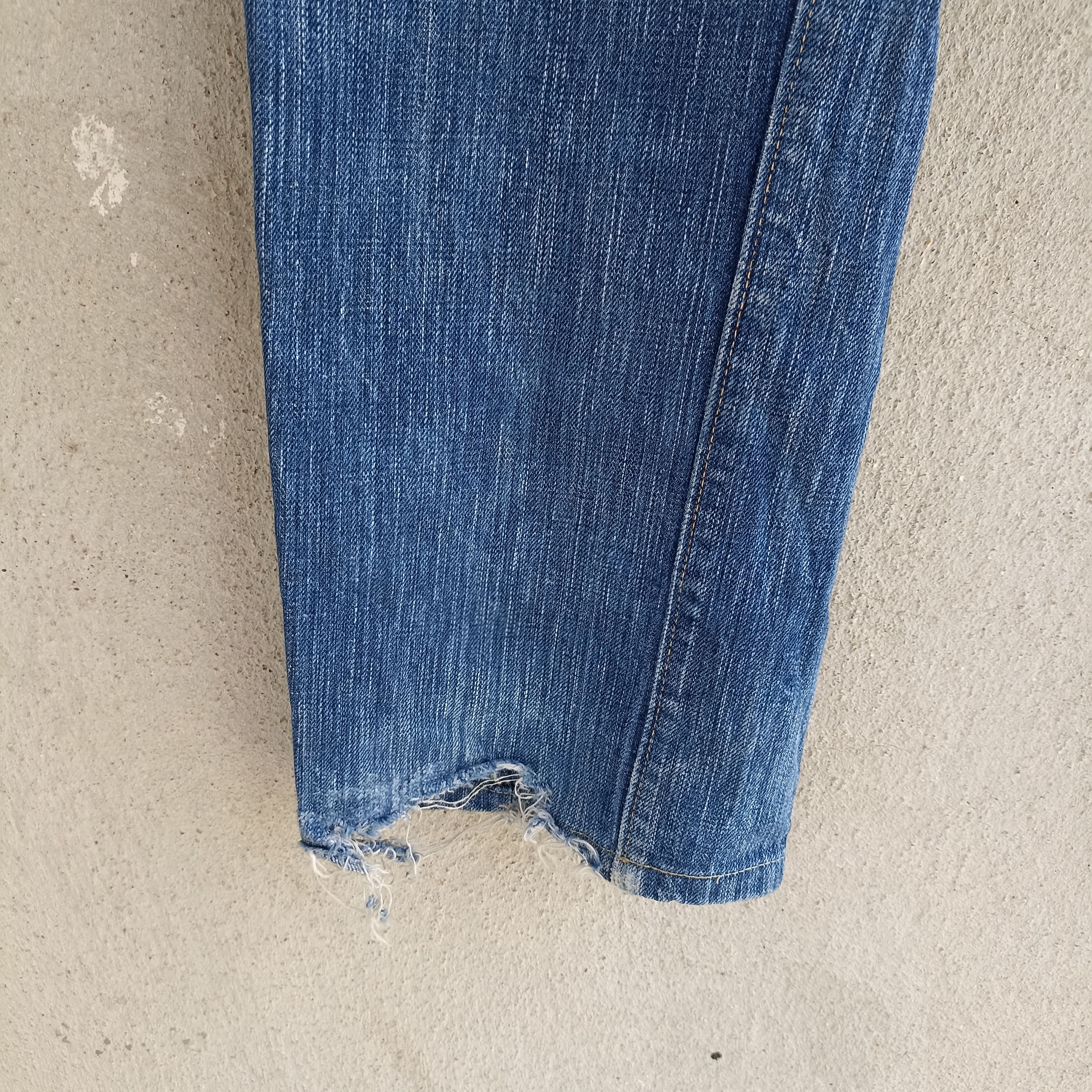 Japanese Brand Faded Selvedge Sugar Cane Button Distressed Jeans Size US 29 - 9 Thumbnail