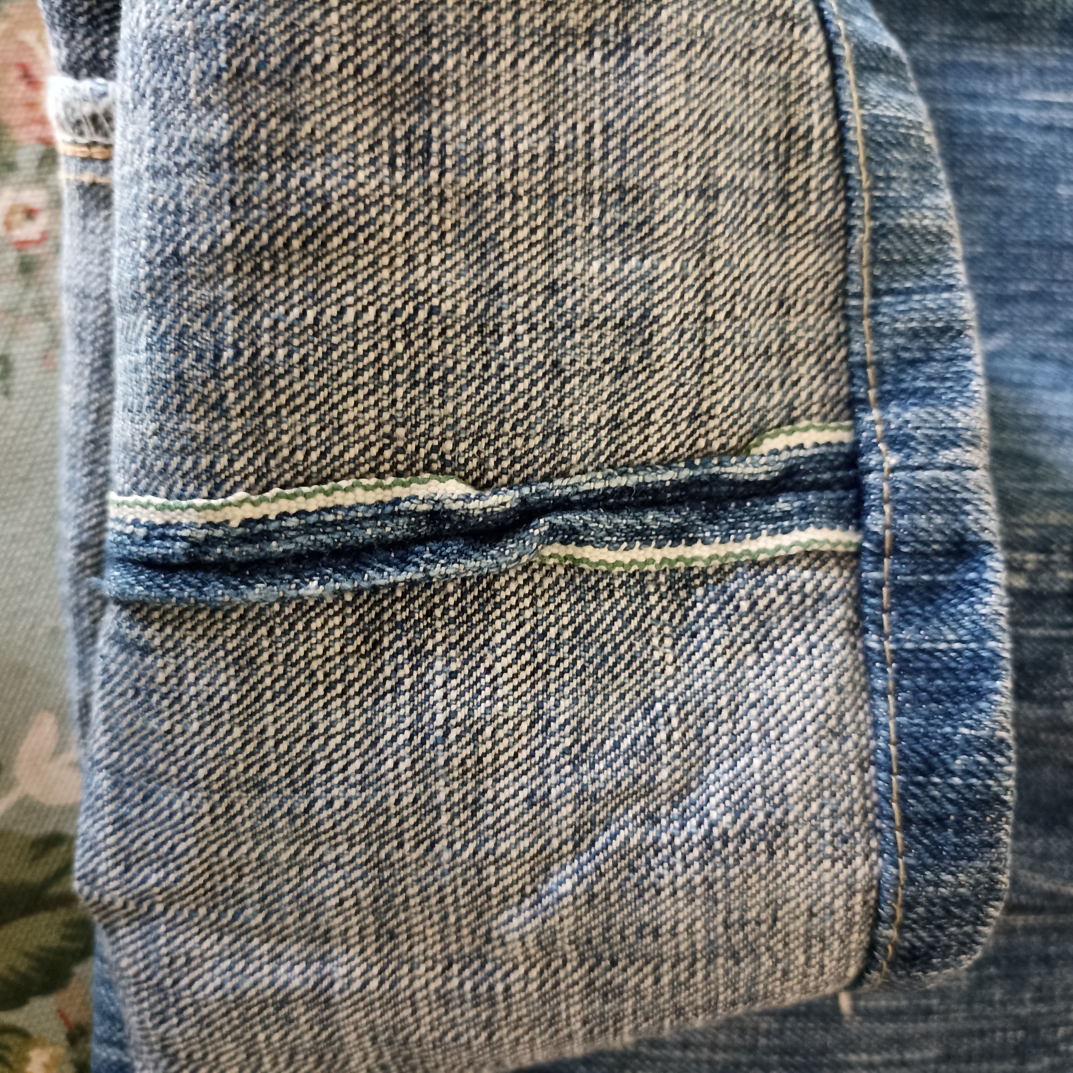Japanese Brand Faded Selvedge Sugar Cane Button Distressed Jeans Size US 29 - 14 Thumbnail