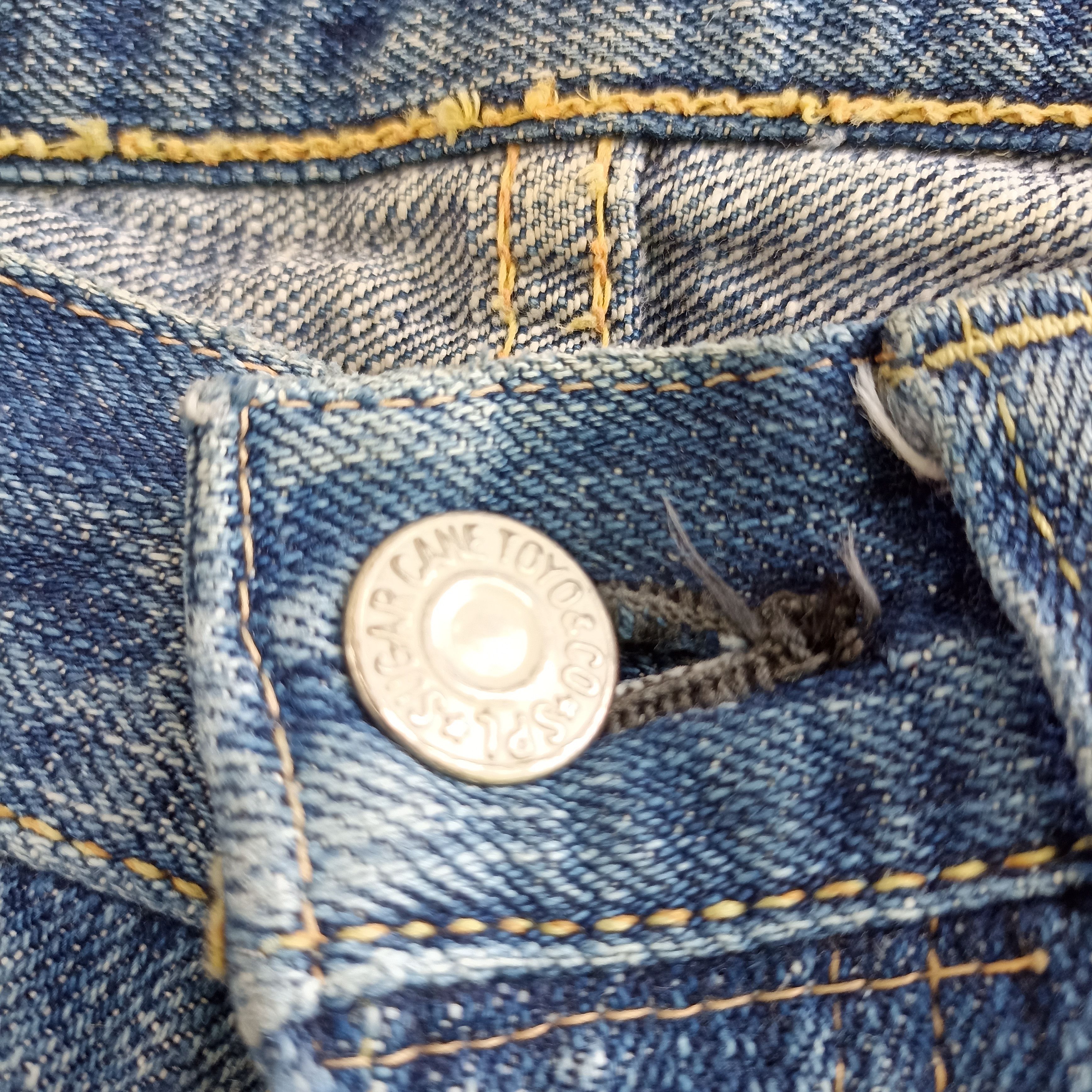 Japanese Brand Faded Selvedge Sugar Cane Button Distressed Jeans Size US 29 - 4 Thumbnail
