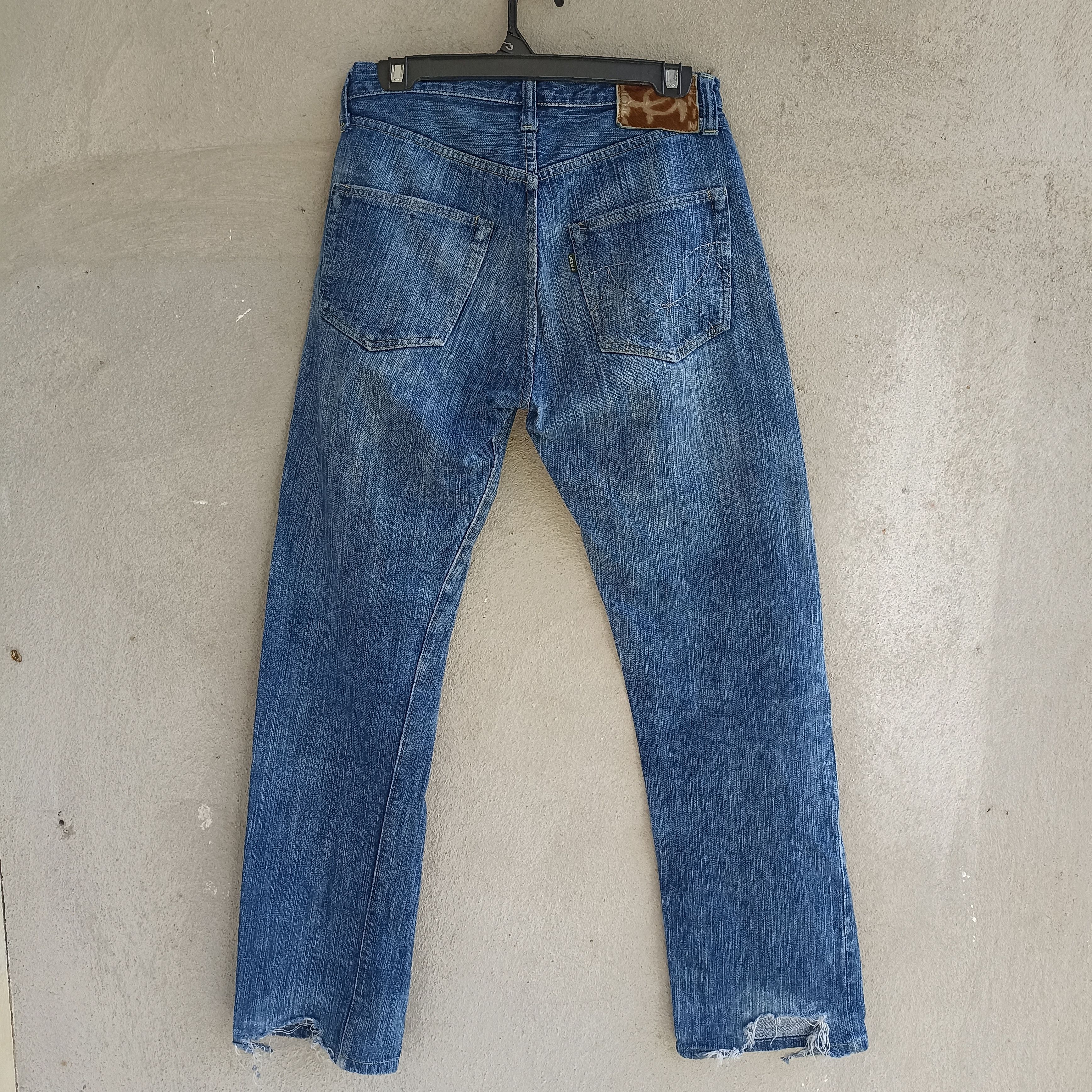 Japanese Brand Faded Selvedge Sugar Cane Button Distressed Jeans Size US 29 - 6 Thumbnail