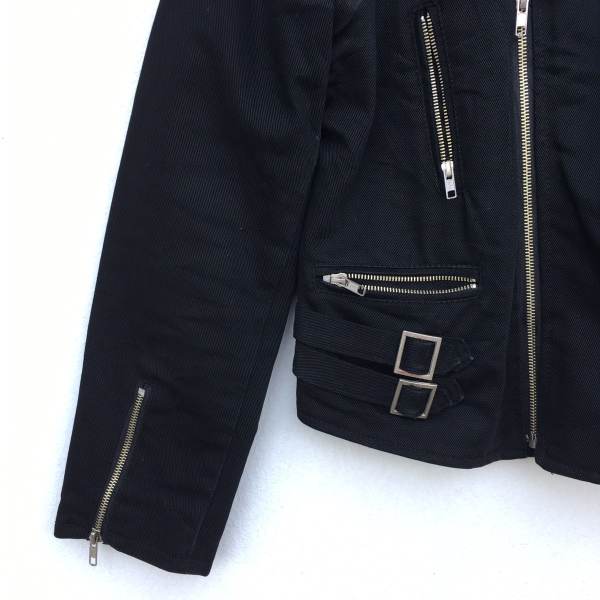 Japanese Brand Japanese Wool Detachable Zip Biker Jacket Size US S / EU 44-46 / 1 - 3 Thumbnail