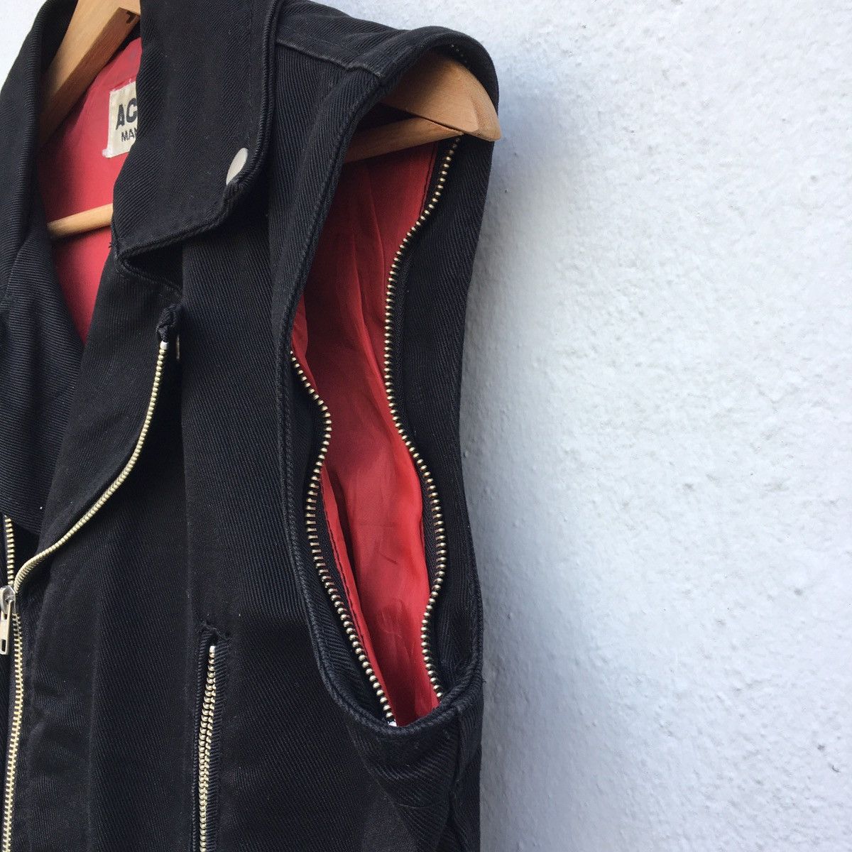 Japanese Brand Japanese Wool Detachable Zip Biker Jacket Size US S / EU 44-46 / 1 - 8 Thumbnail
