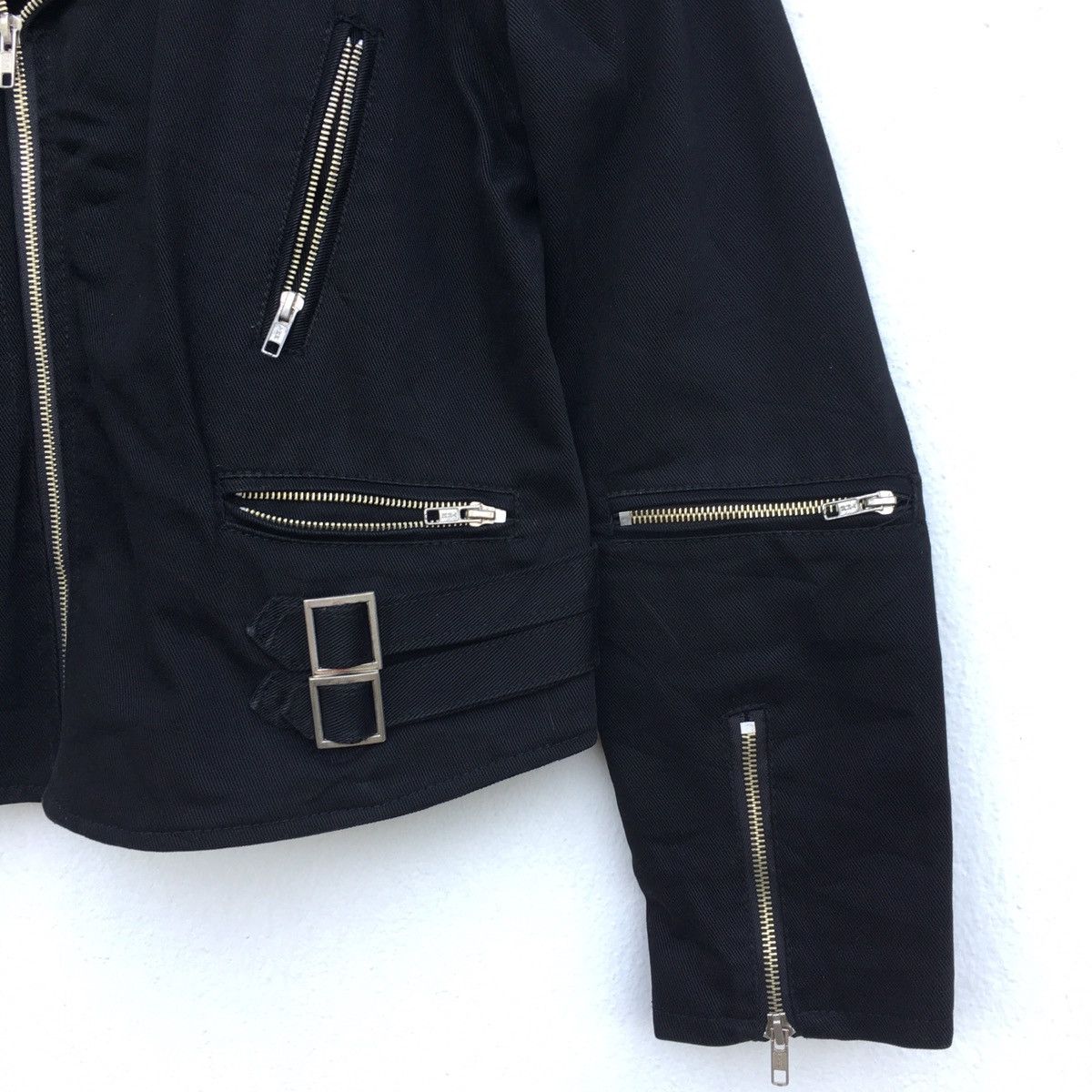 Japanese Brand Japanese Wool Detachable Zip Biker Jacket Size US S / EU 44-46 / 1 - 4 Thumbnail