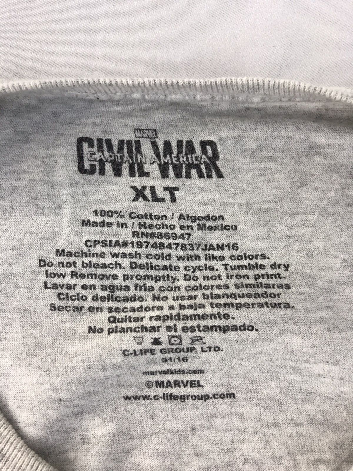 Marvel Comics Marvel Civil War Captain America Superhero Character Movie Size US XL / EU 56 / 4 - 5 Thumbnail
