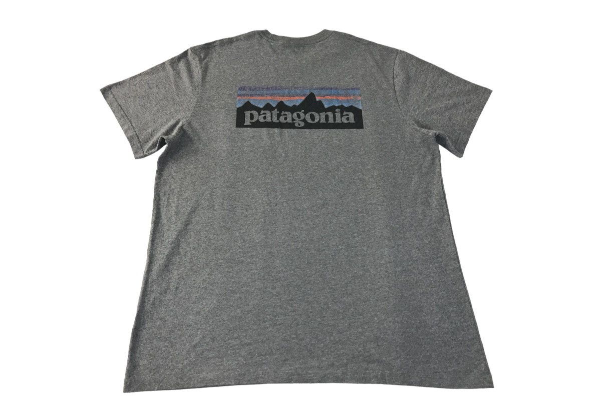 image of Hype x Patagonia Responsibili Single Pocket Big Logo Crewneck Tee in Grey, Men's (Size XL)