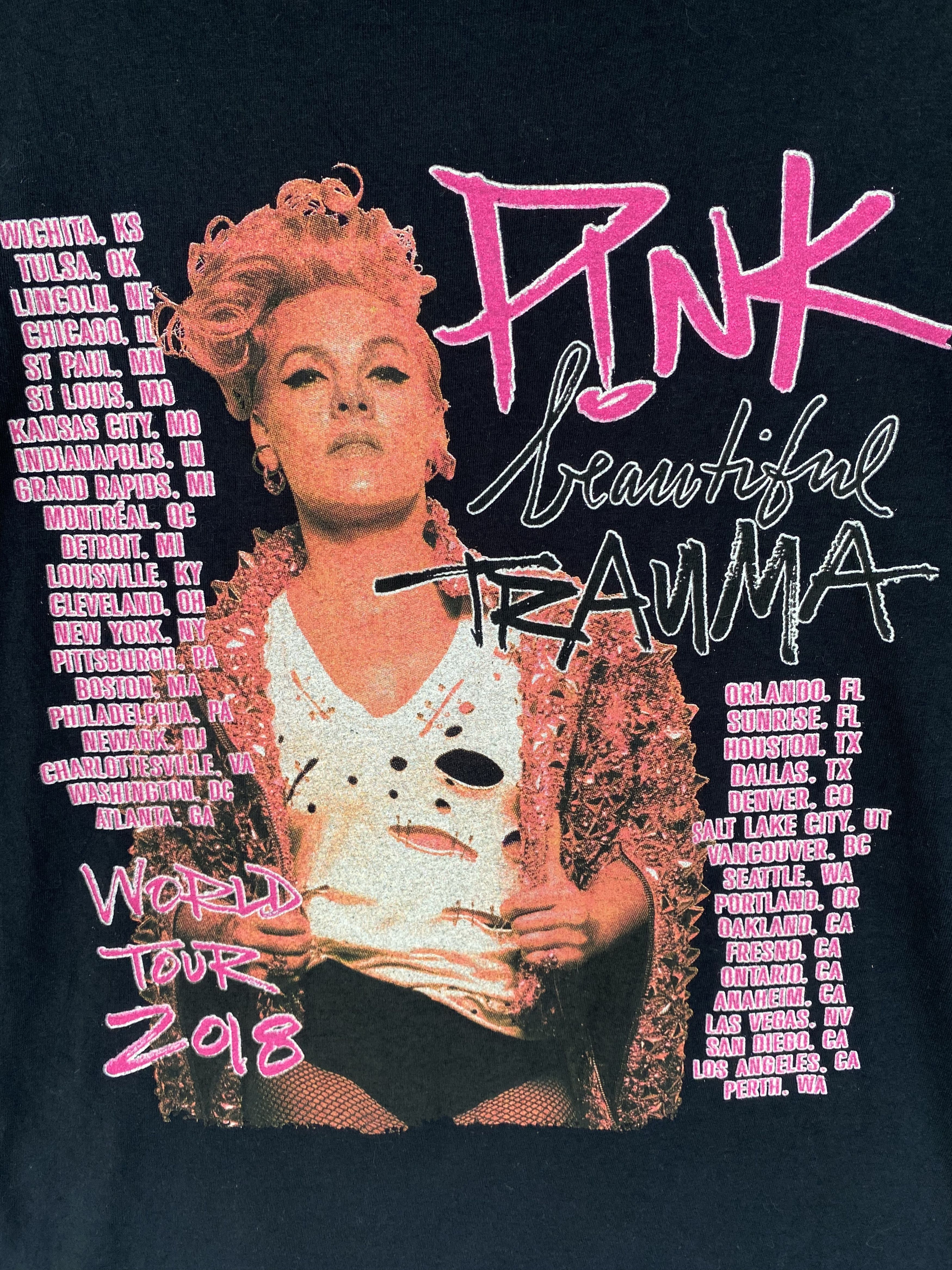 Band Tees 💥PINK solo singer songwriter world tour 2018 tee shirt Size US L / EU 52-54 / 3 - 4 Thumbnail