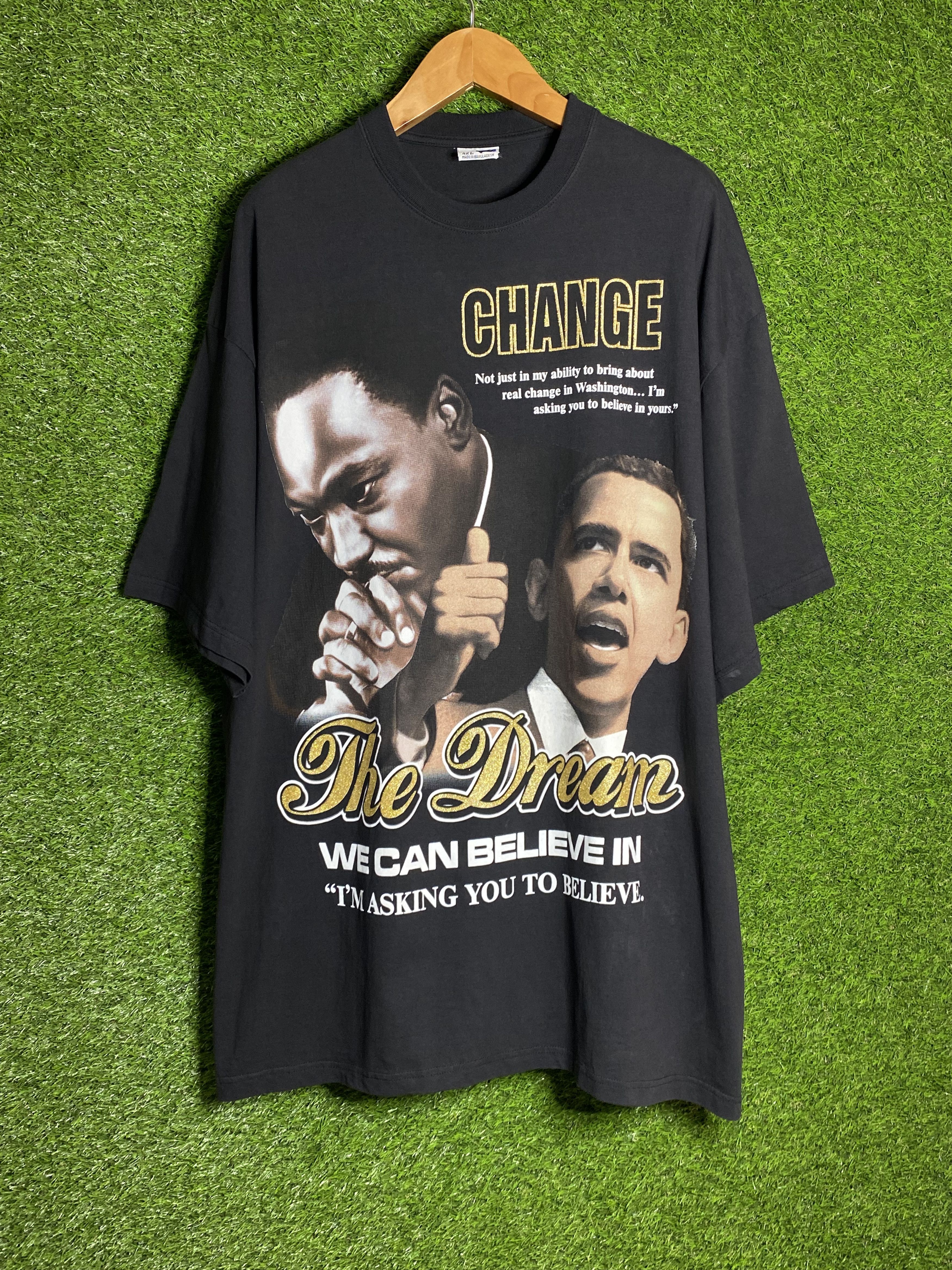 Rap Tees × Vintage 🚨Vintage Barack Obama MLK The Dream 00s Rap Tee T-Shirt Size US XXL / EU 58 / 5 - 1 Thumbnail