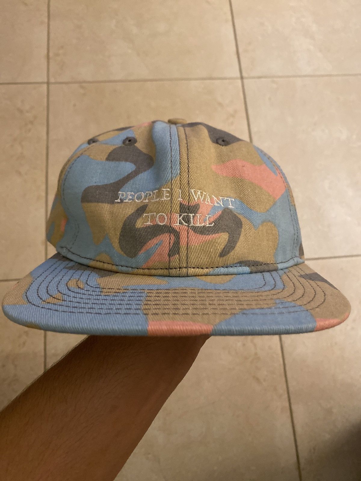 Vintage People I want to Kill Camo Hat Size ONE SIZE - 1 Thumbnail