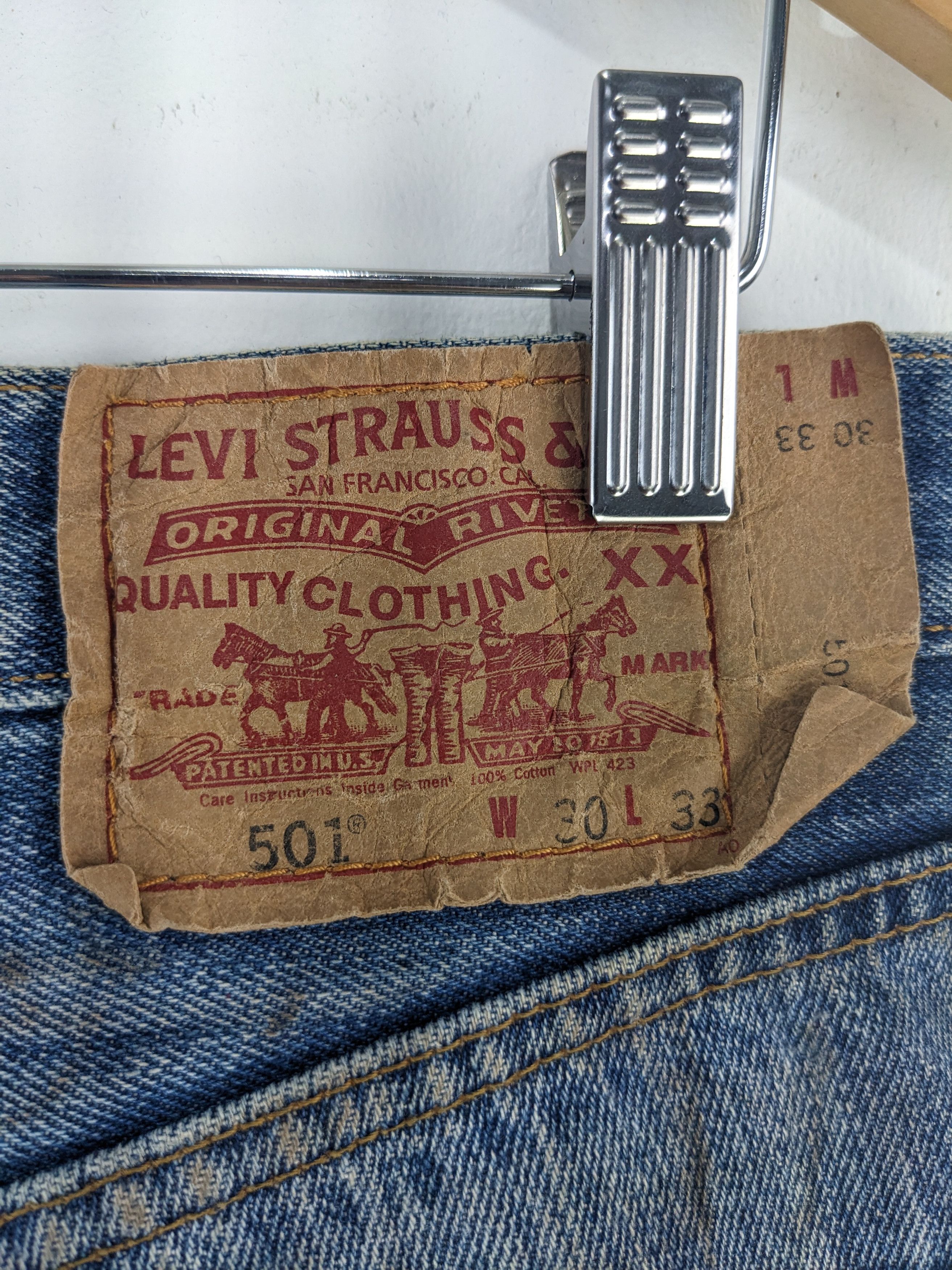 Levi's Vintage Levis 501 Jeans Custom Made Paisley Sashiko Boro Size US 30 / EU 46 - 11 Thumbnail