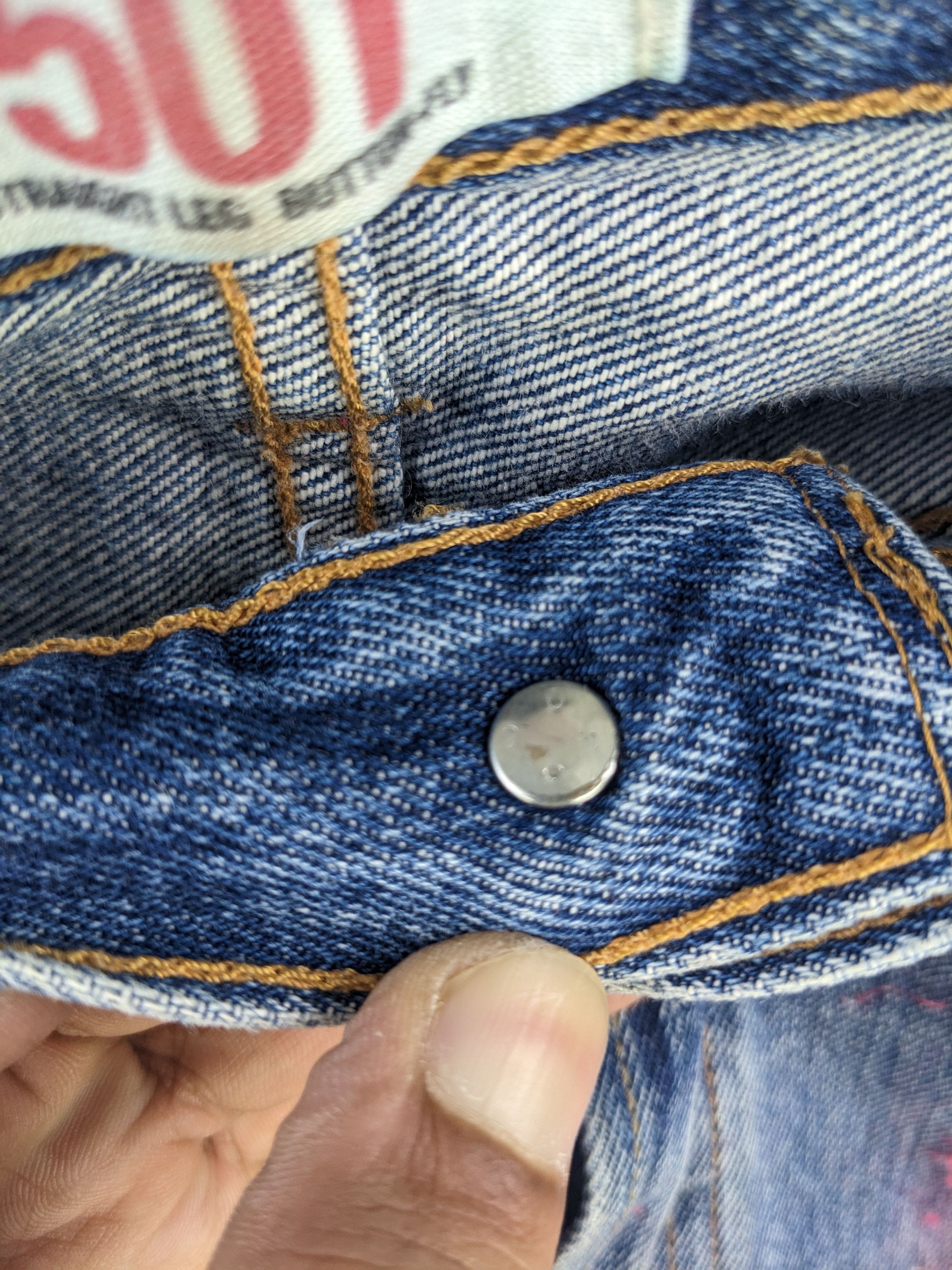 Levi's Vintage Levis 501 Jeans Custom Made Paisley Sashiko Boro Size US 30 / EU 46 - 18 Thumbnail