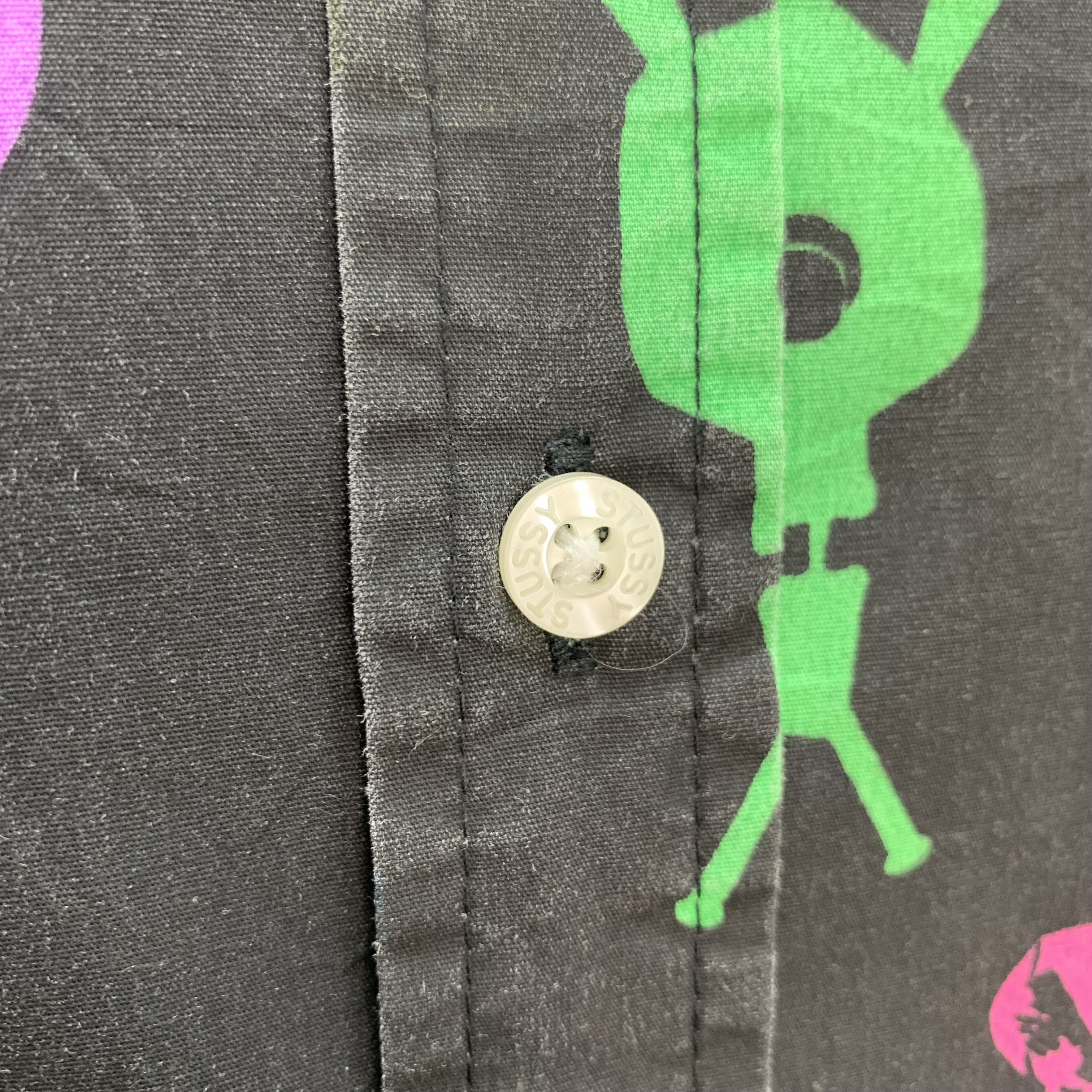 Stussy RARE❗ Vintage Stussy Pirate Skulls Button Up Shirt #3671-128 Size US L / EU 52-54 / 3 - 6 Thumbnail