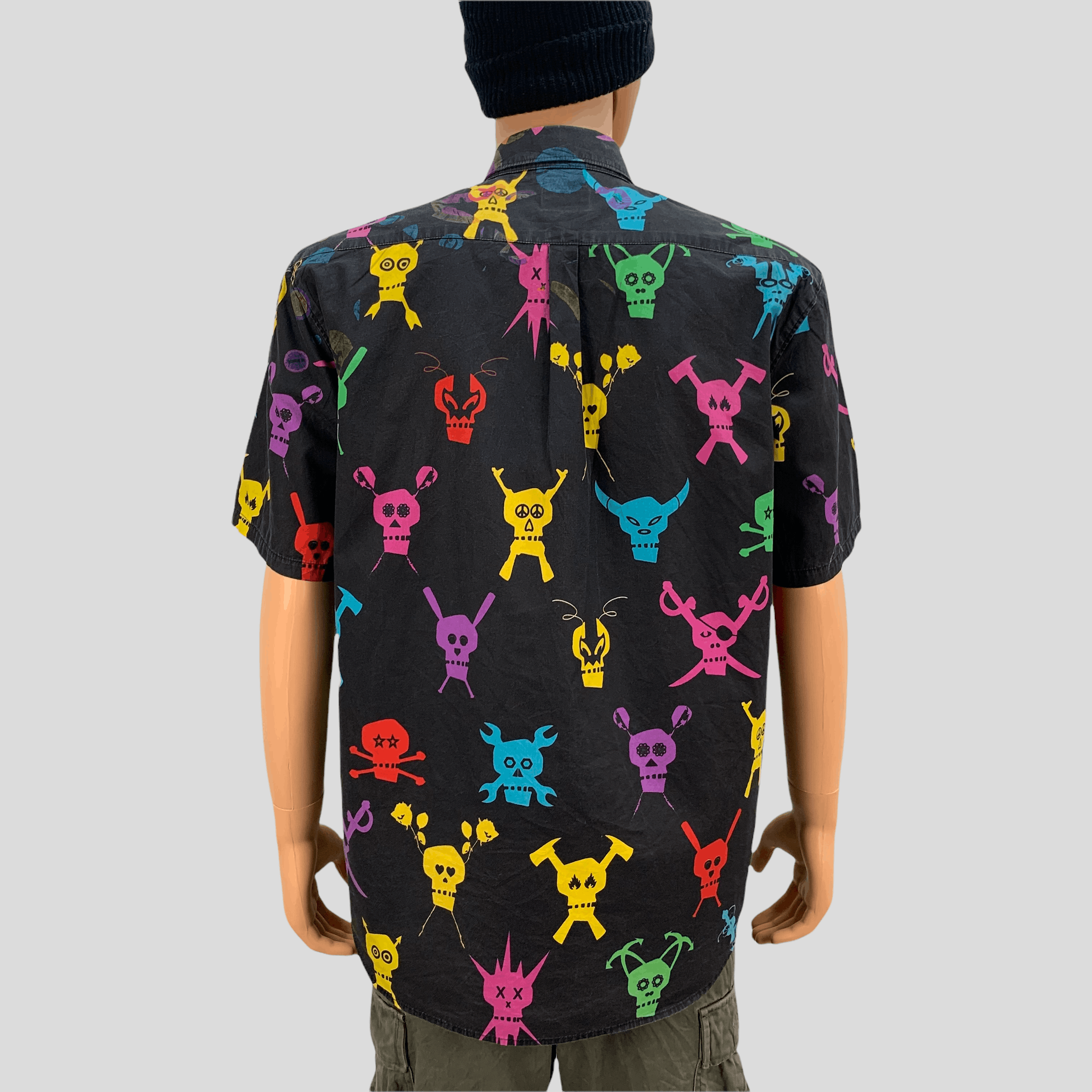 Stussy RARE❗ Vintage Stussy Pirate Skulls Button Up Shirt #3671-128 Size US L / EU 52-54 / 3 - 8 Thumbnail