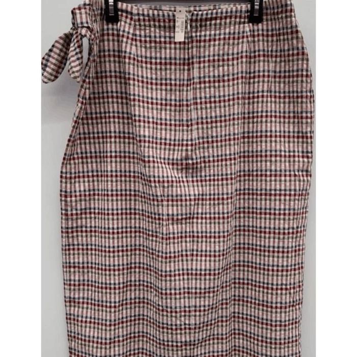 Sarong midi skirt in rainbow gingham sale