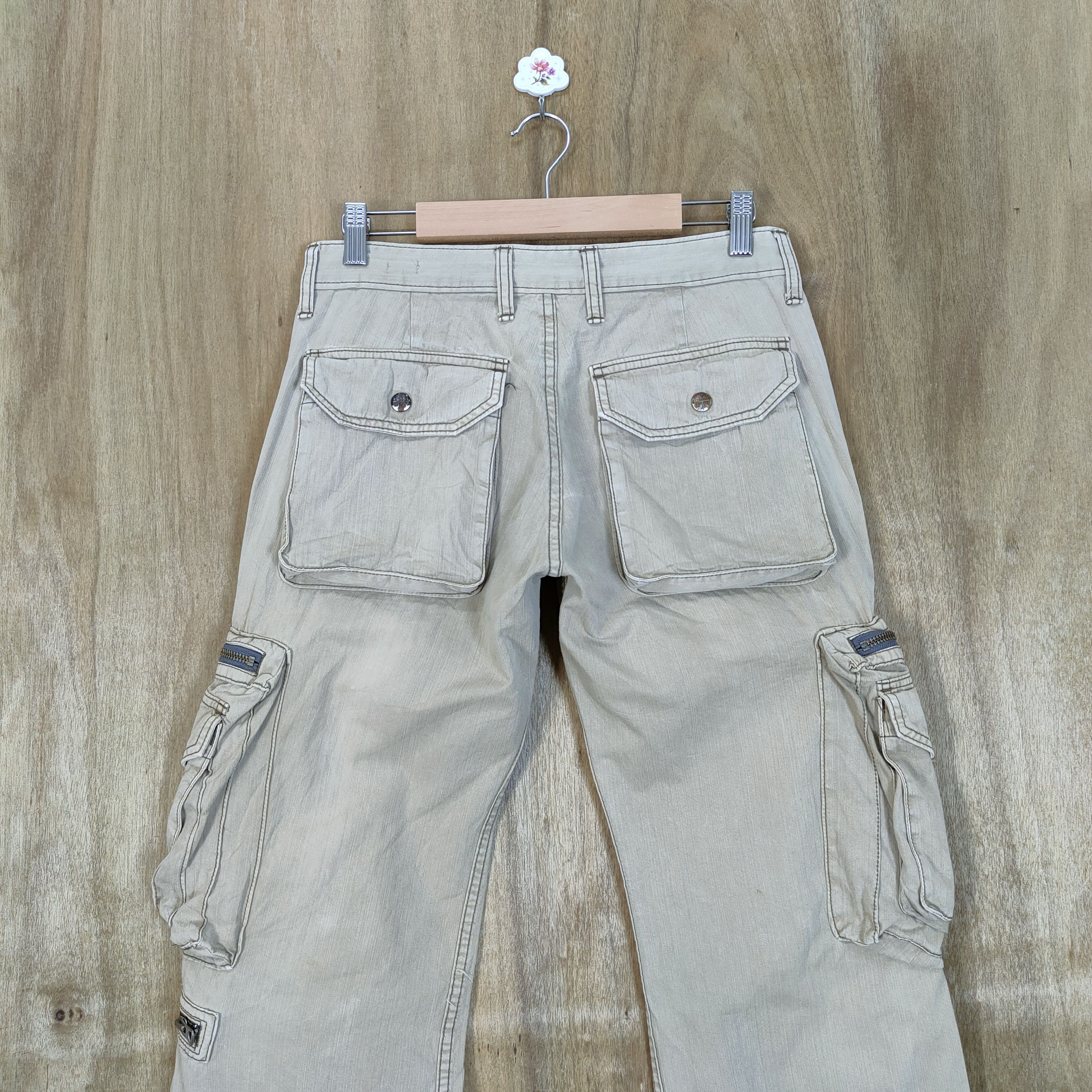 Japanese Brand VINTAGE SURPLUS 3D POCKET FLARE CARGO PANTS#111 Size US 29 - 8 Thumbnail