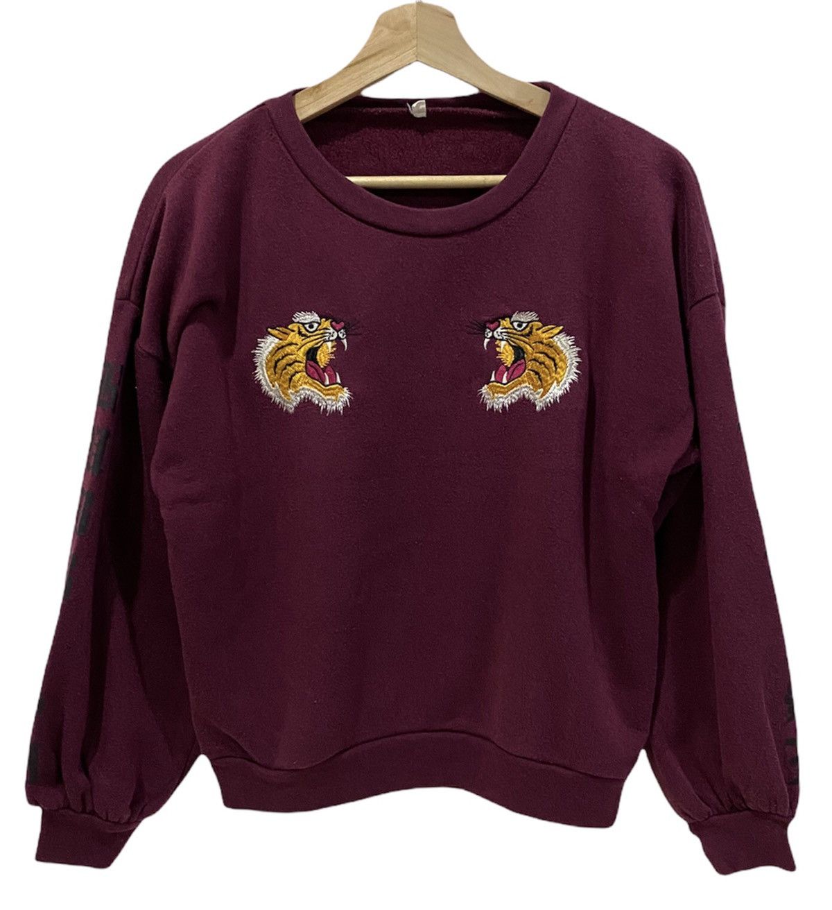 Vintage Vintage RUBBISH Tiger Inspired Karakuri Logo Crop Sweatshirt Size US M / EU 48-50 / 2 - 6 Thumbnail