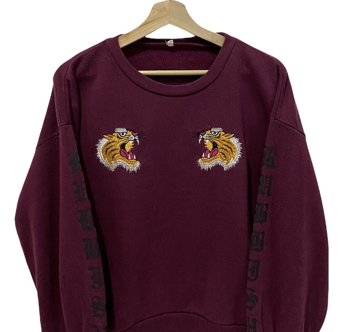 Vintage Vintage RUBBISH Tiger Inspired Karakuri Logo Crop Sweatshirt Size US M / EU 48-50 / 2 - 2 Thumbnail