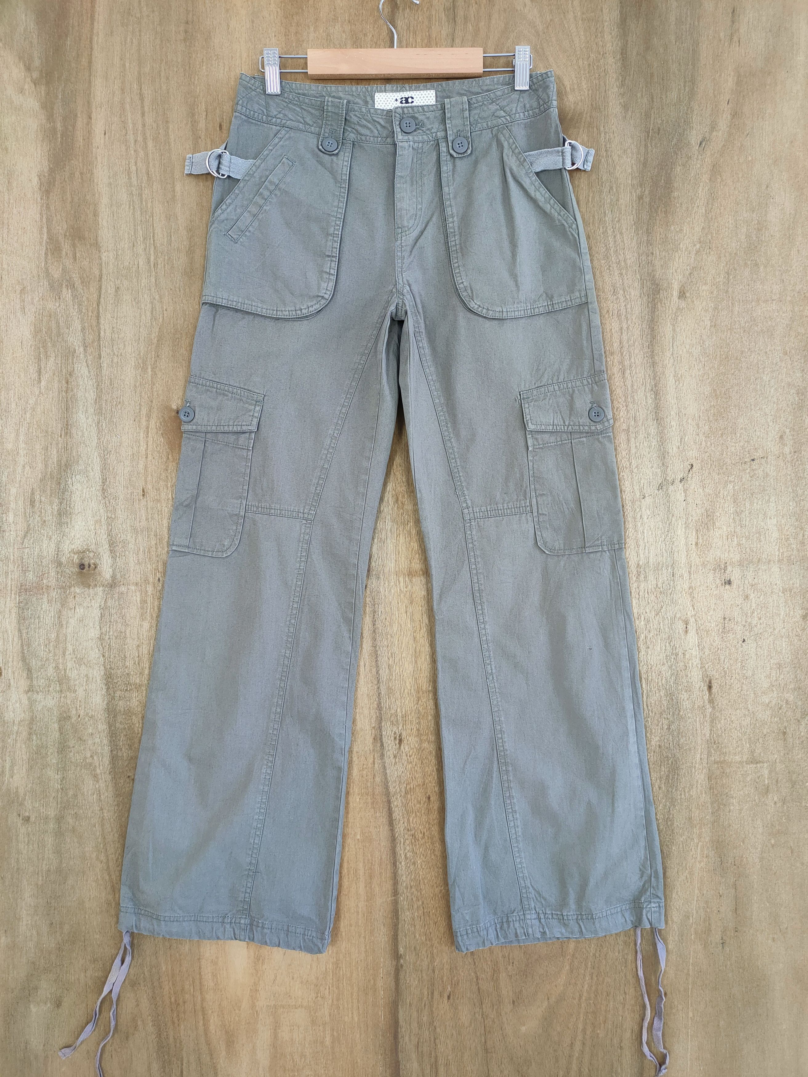 Japanese Brand VINTAGE AC FADED FLARE CARGO PANTS Size US 29 - 1 Thumbnail