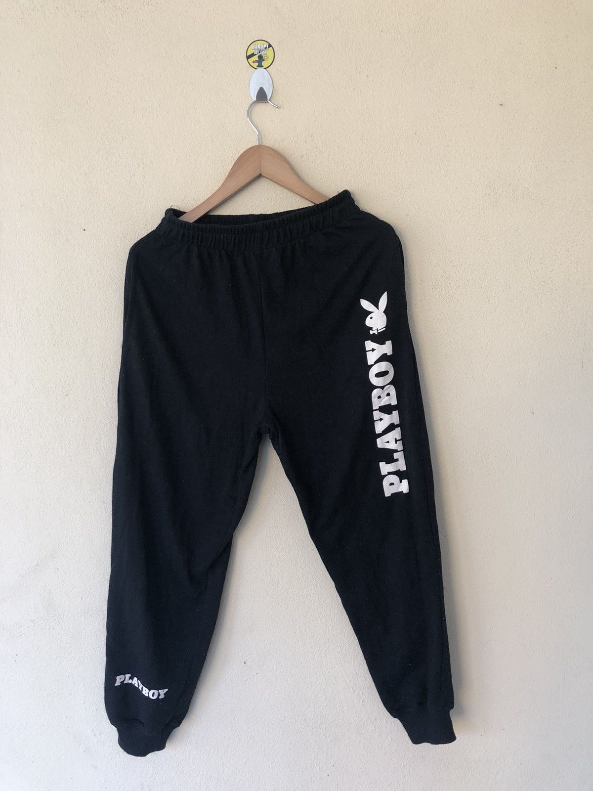 Playboy × Vintage PLAYBOY BUNNY BLACK SWEATPANTS Size US 29 - 1 Thumbnail