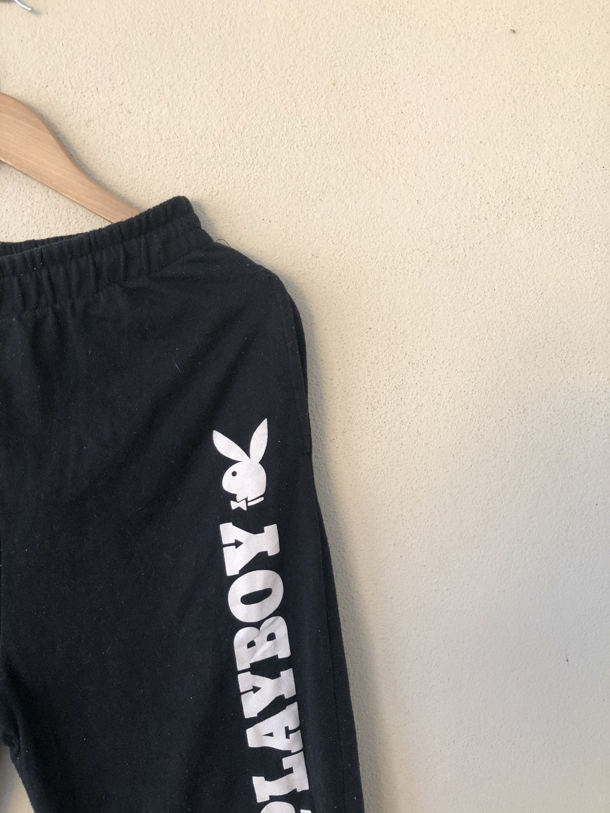 Playboy × Vintage PLAYBOY BUNNY BLACK SWEATPANTS Size US 29 - 4 Thumbnail