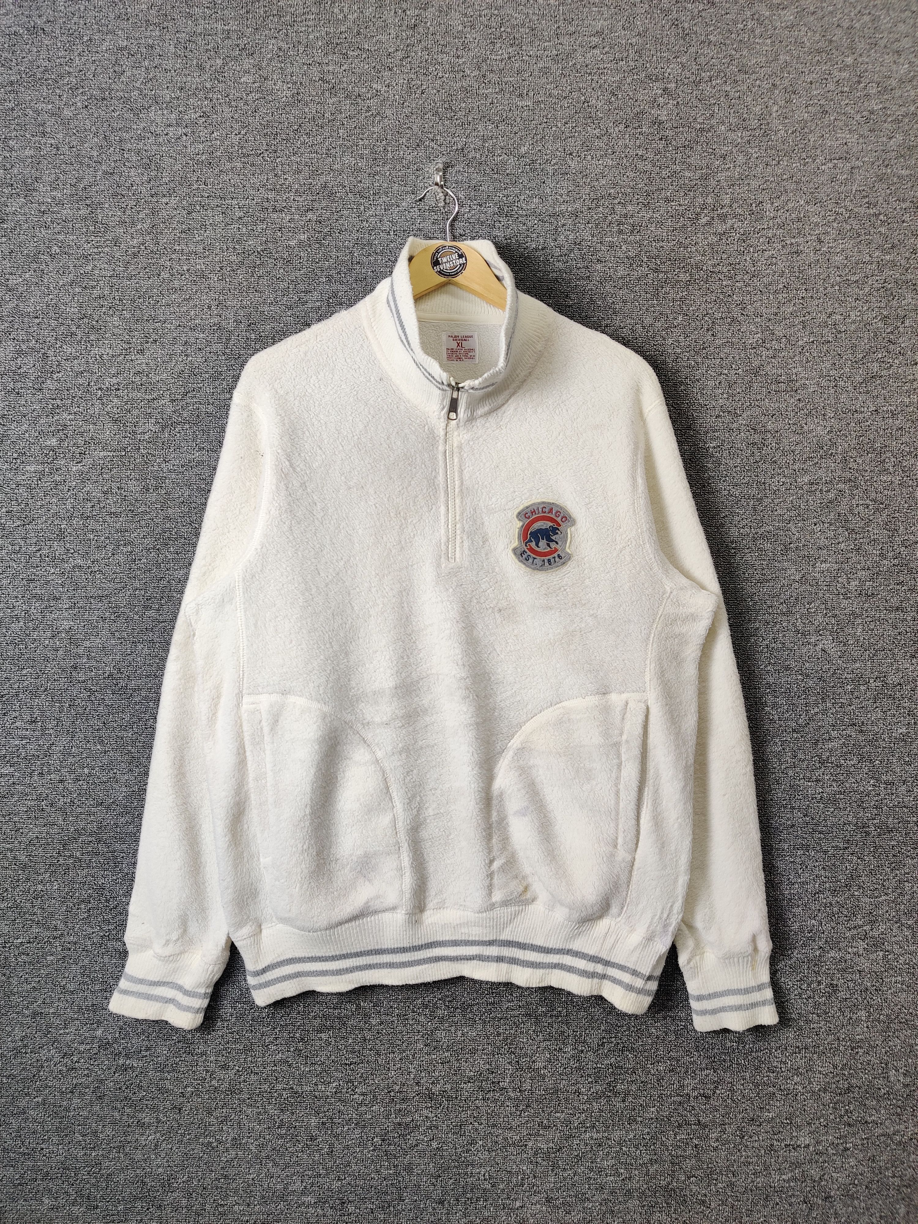 MLB Vintage Chicago Cubs x Uniqlo Fleece Half Zipper Jacket Size US XL / EU 56 / 4 - 1 Thumbnail